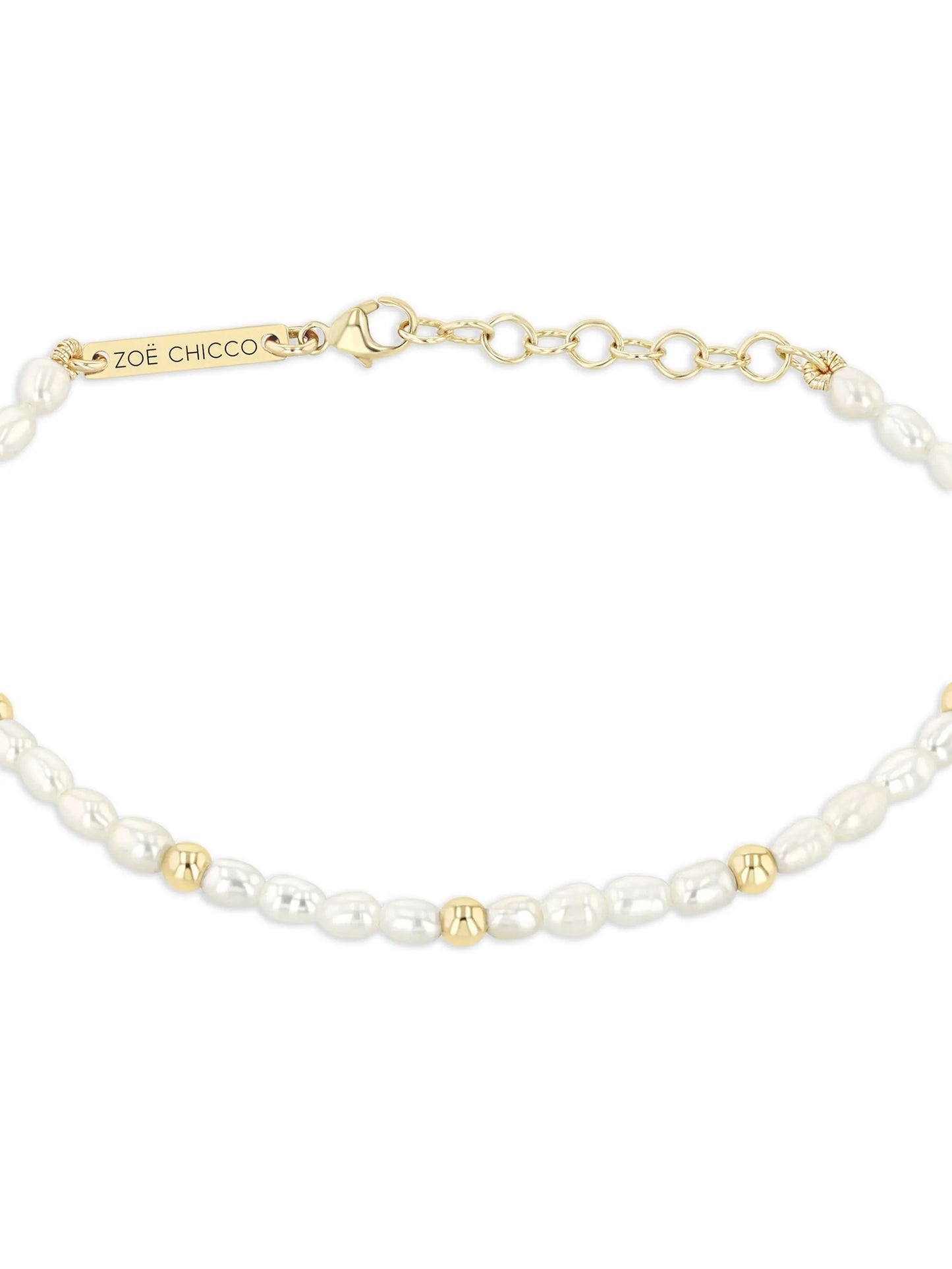 14K yellow gold pearl bracelet