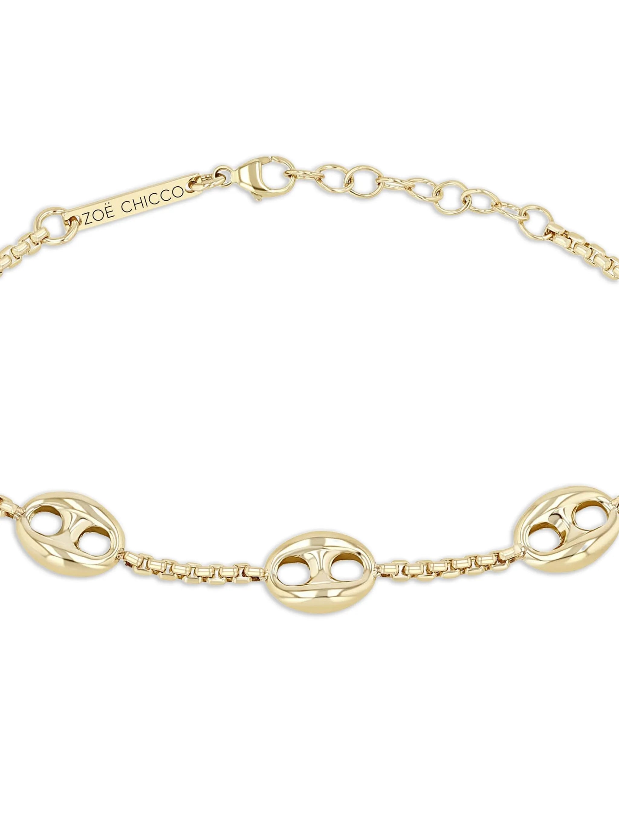 14K yellow gold charm bracelet