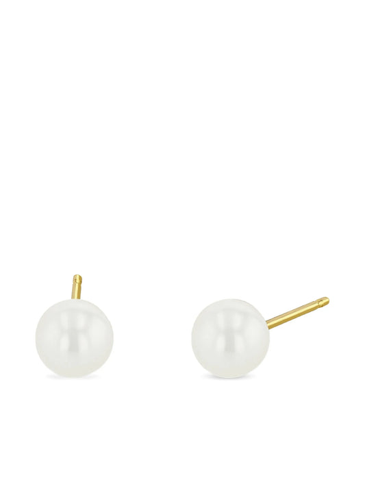 14K yellow gold pearl earrings