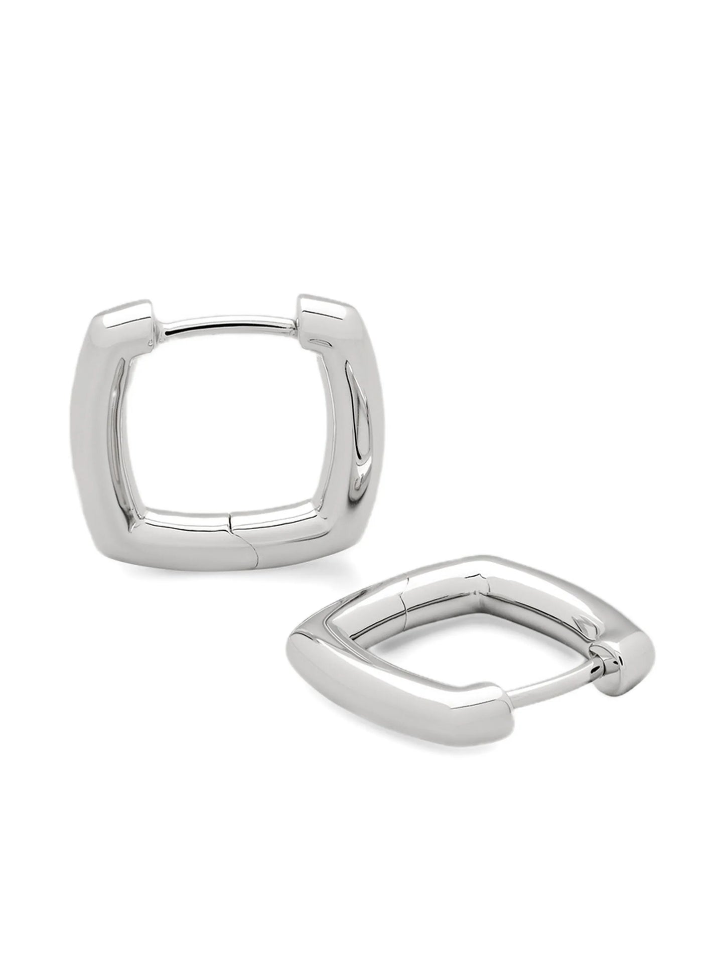 square-shape hoop earrings