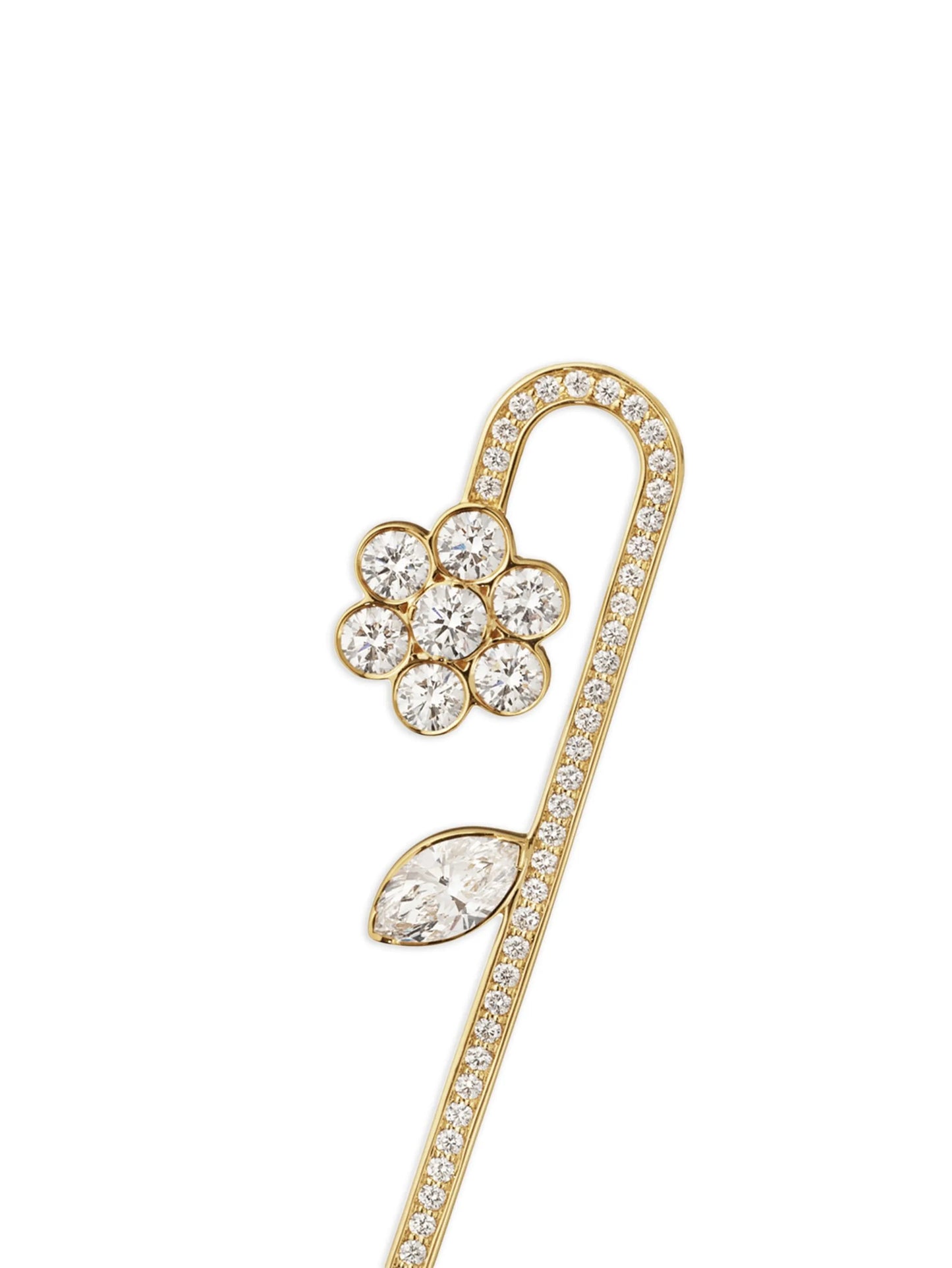 18K yellow gold Tournesol diamond earring