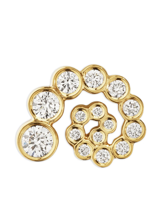 18K yellow gold Petit Rêve Escargot diamond earring