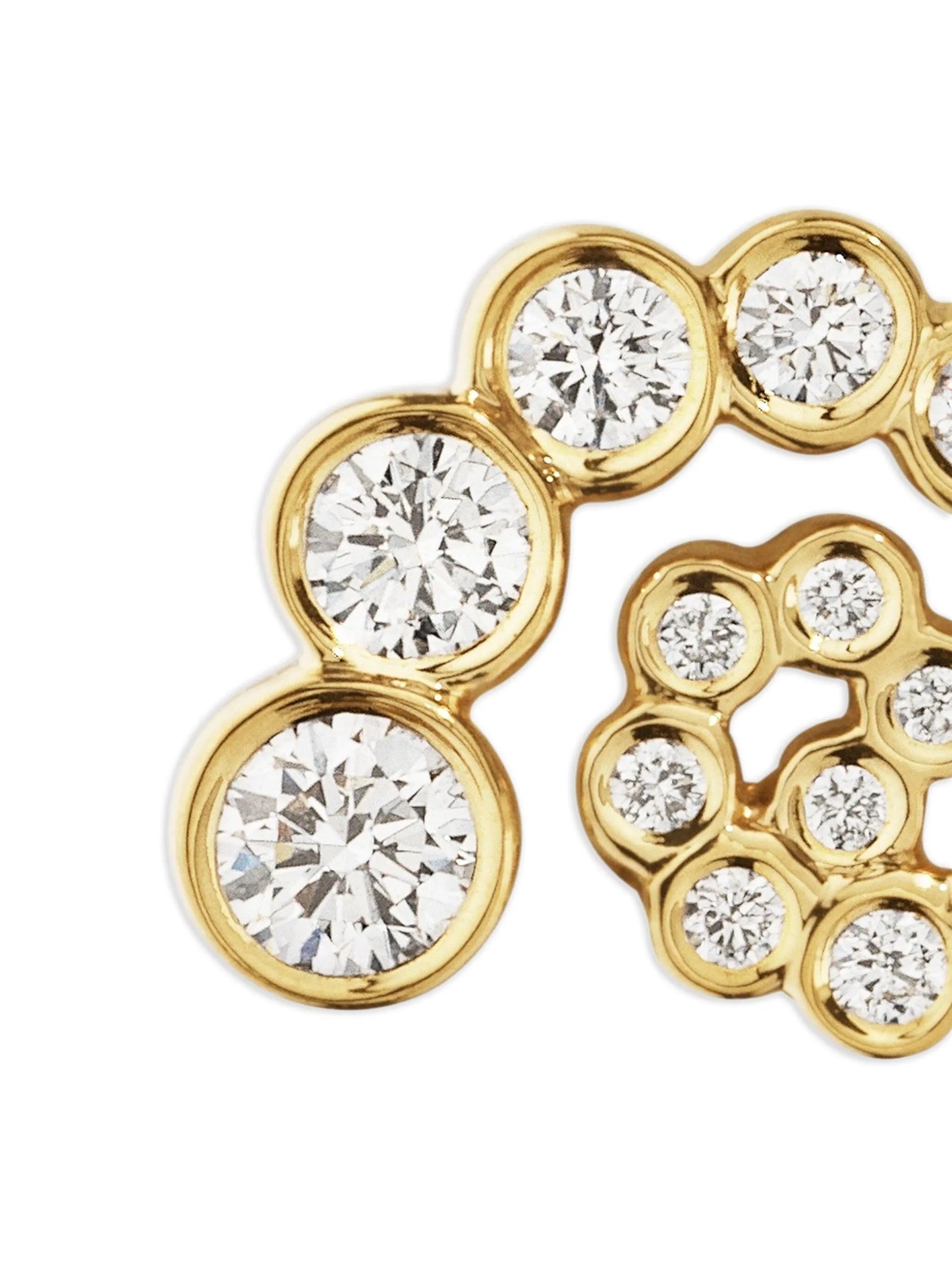 18K yellow gold Petit Rêve Escargot diamond earring