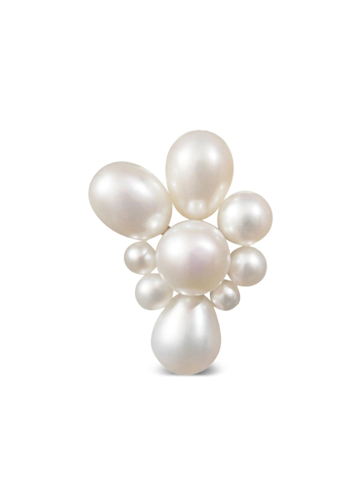 14CT yellow gold Petite Amis Fleur freshwater pearl earring