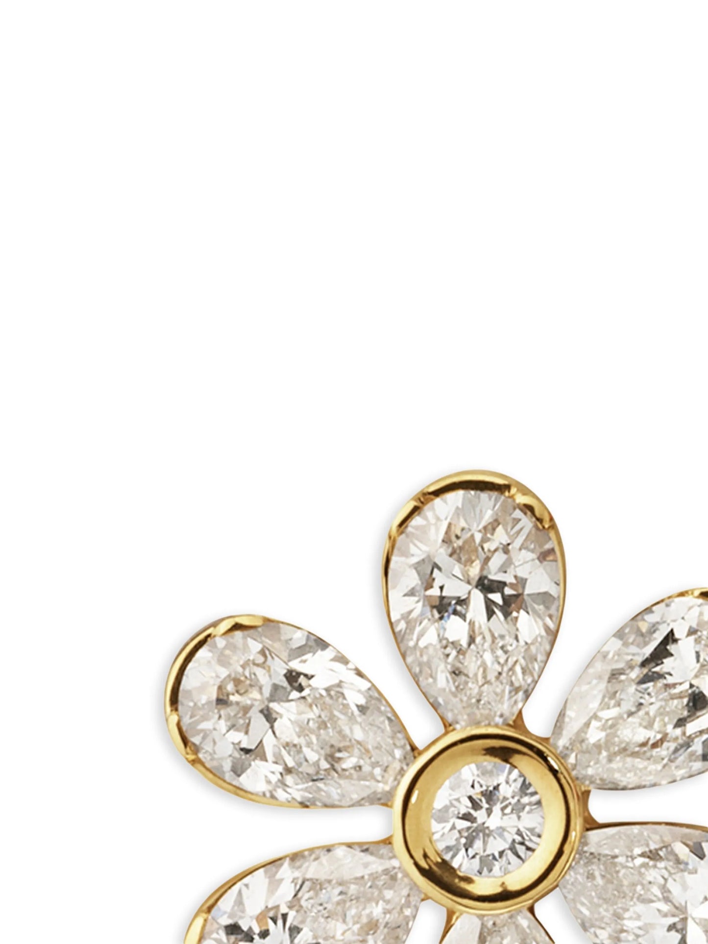 18K yellow gold Cosmos diamond earring