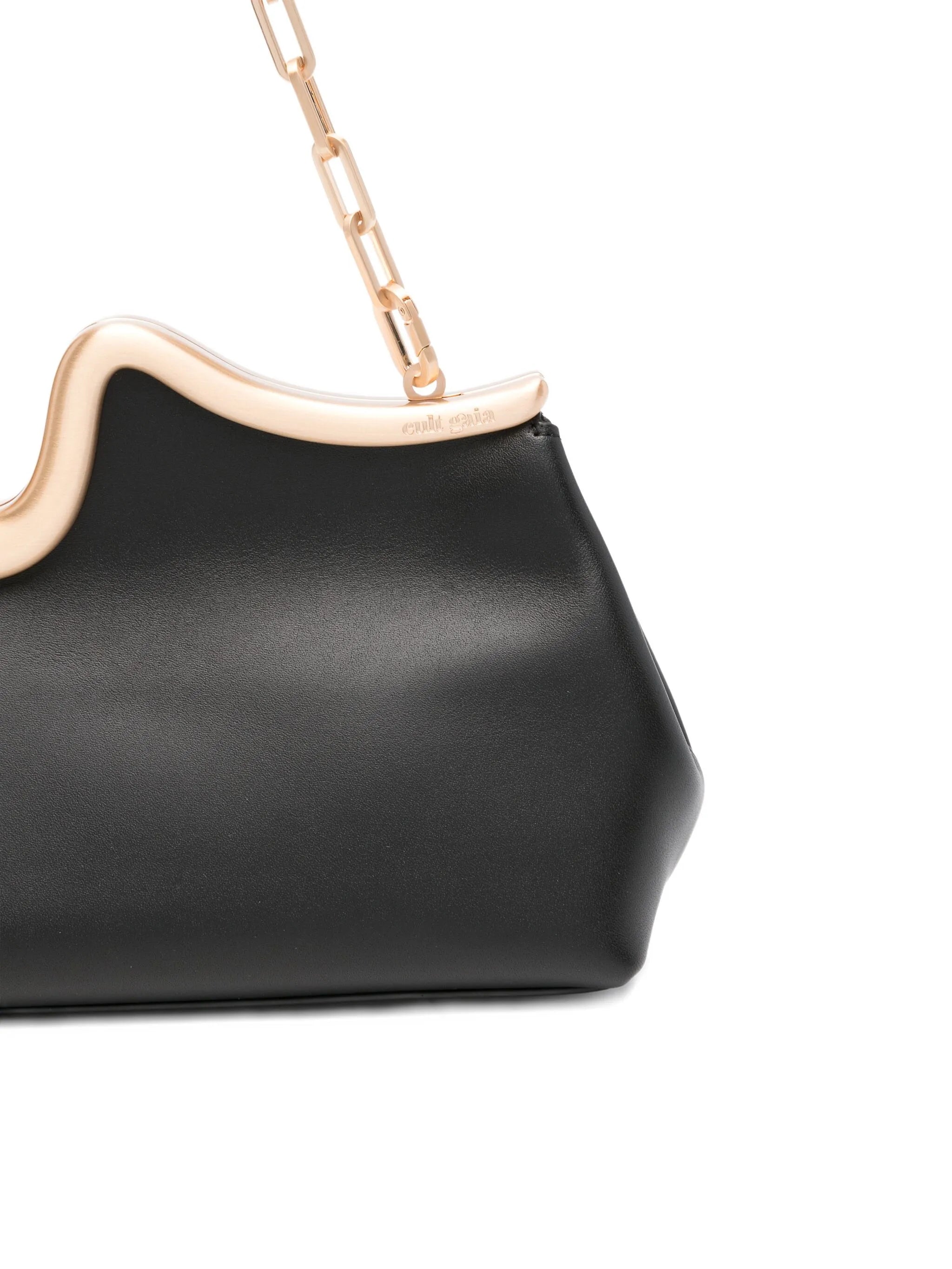 Valma curved-frame chain-strap clutch