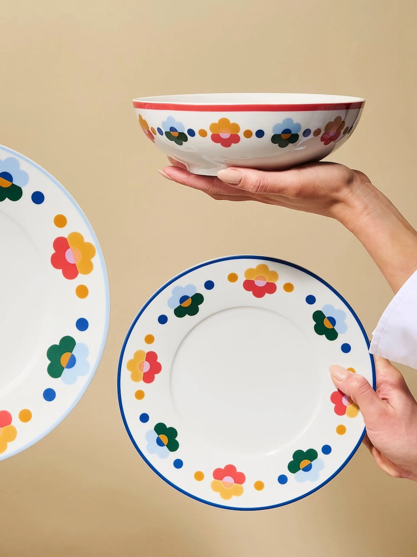 floral dinner plates (set of four)