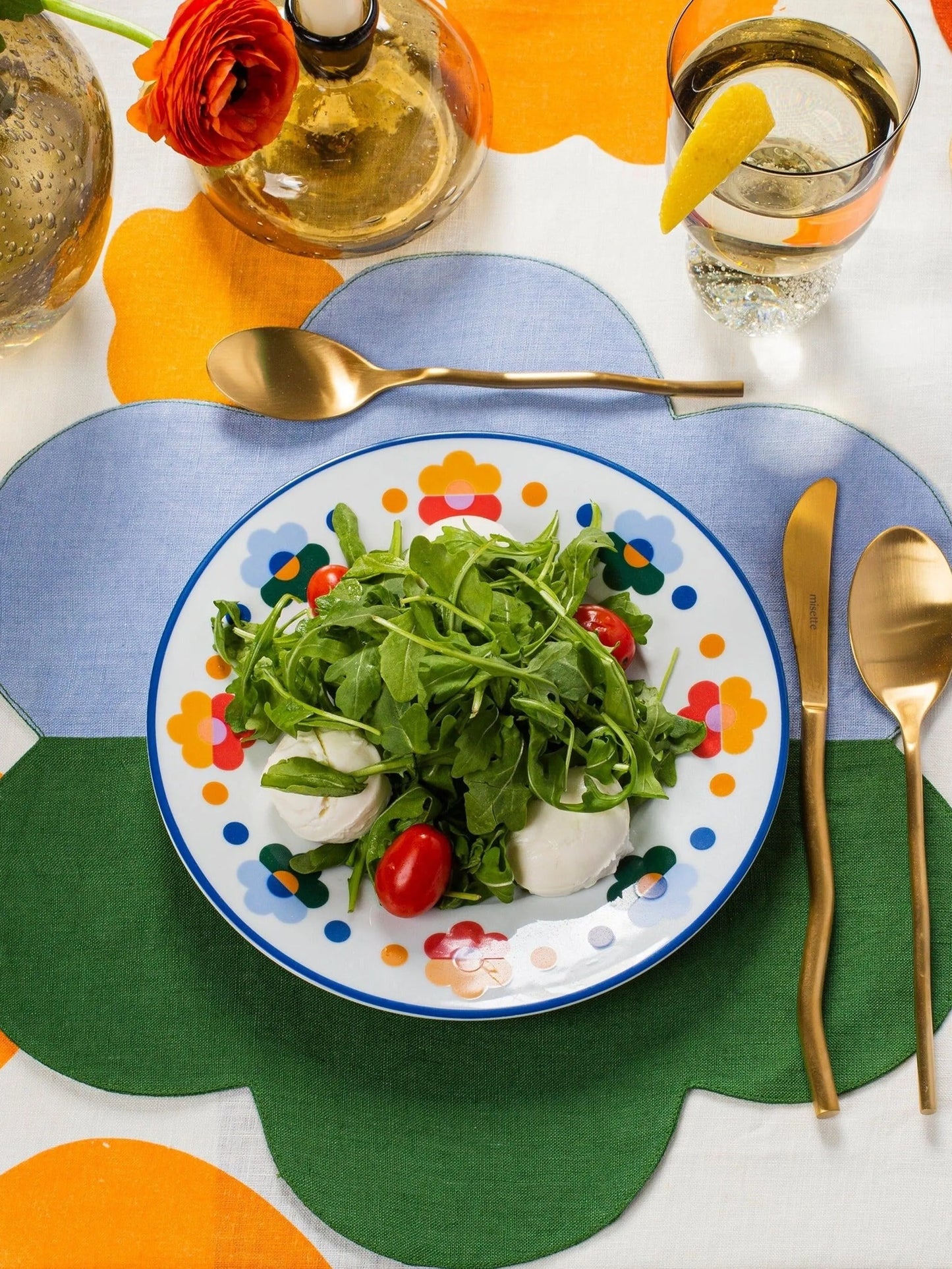 floral linen patchwork placemats (set of four)