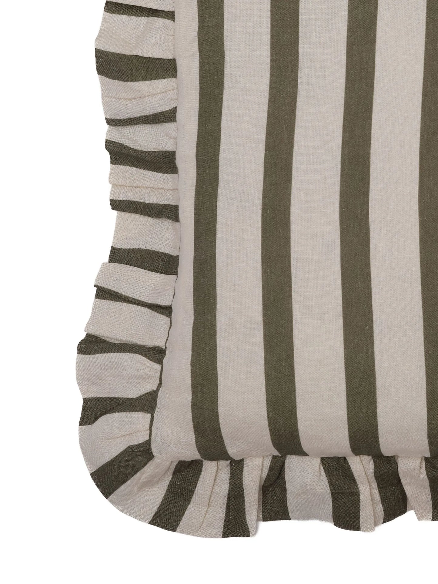 stripe ruffle cushion cover