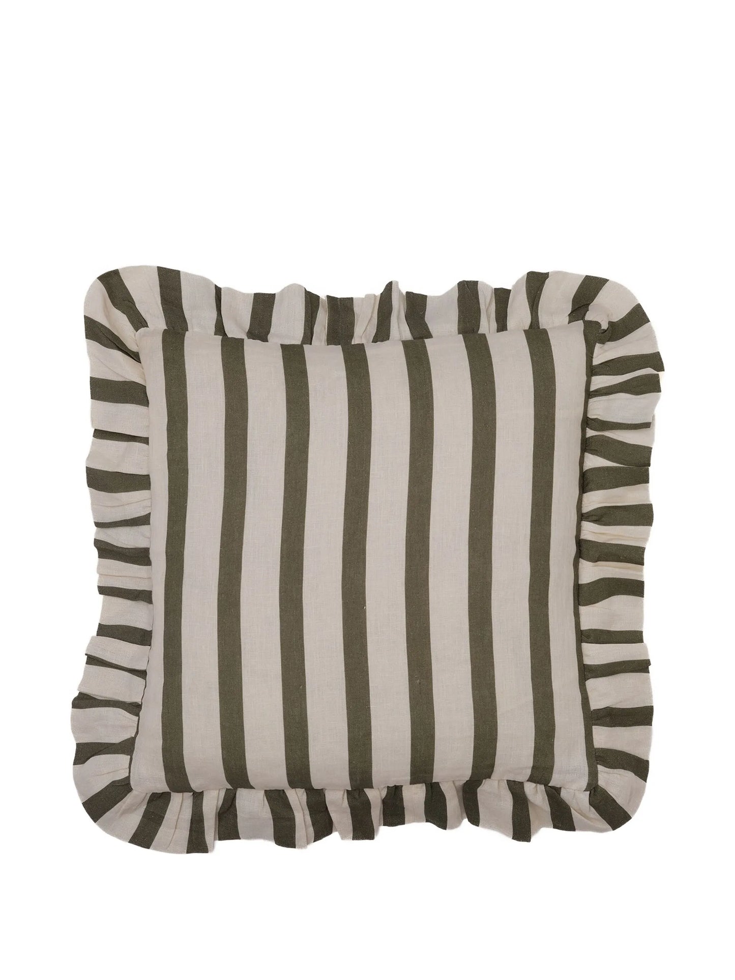 stripe ruffle cushion cover