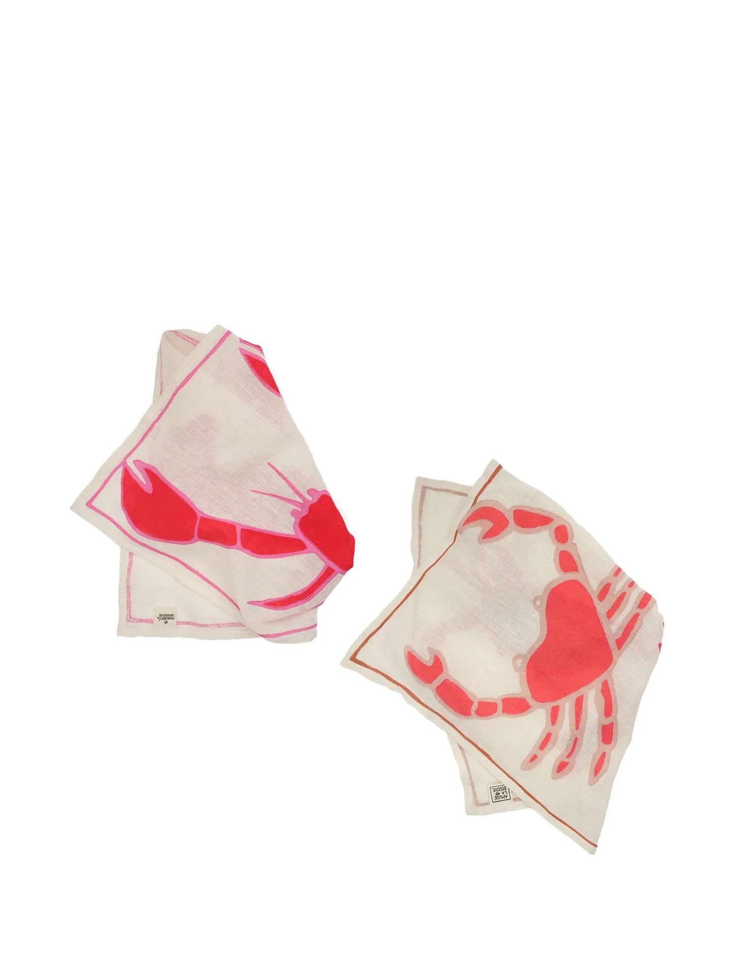 lobster linen tea towels (set of two)