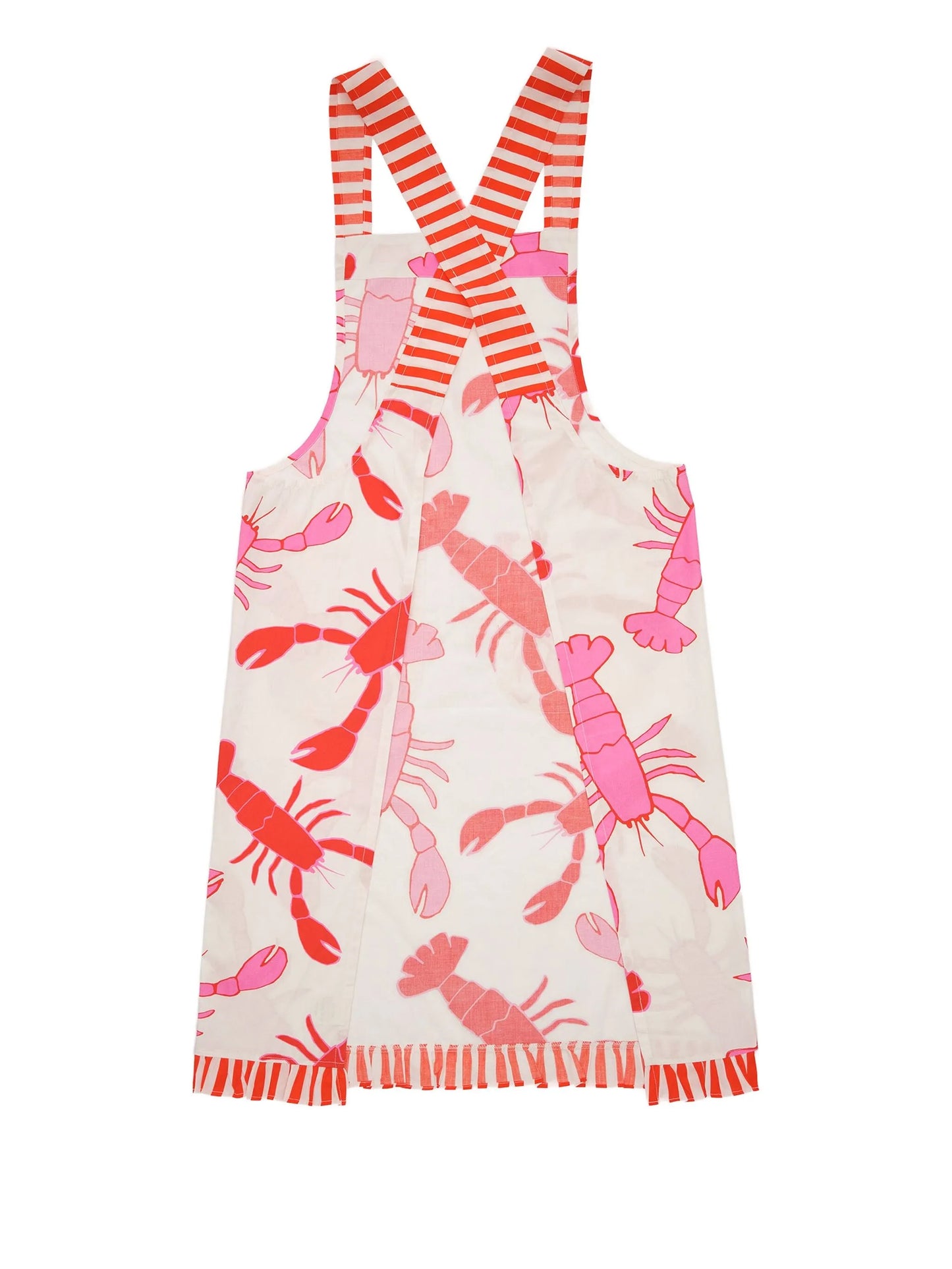lobster-print cross-back apron