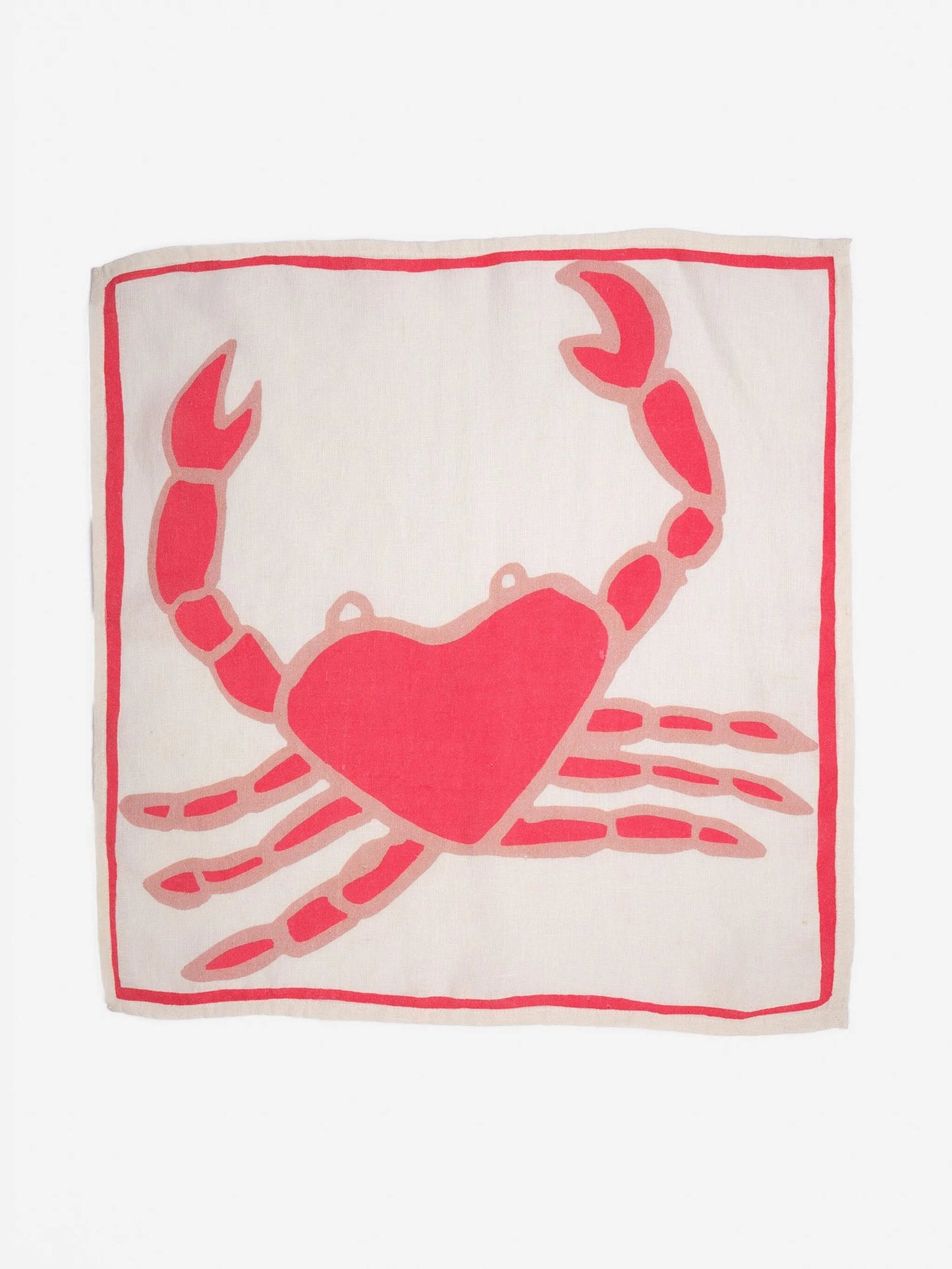 crab linen napkins (set of two)