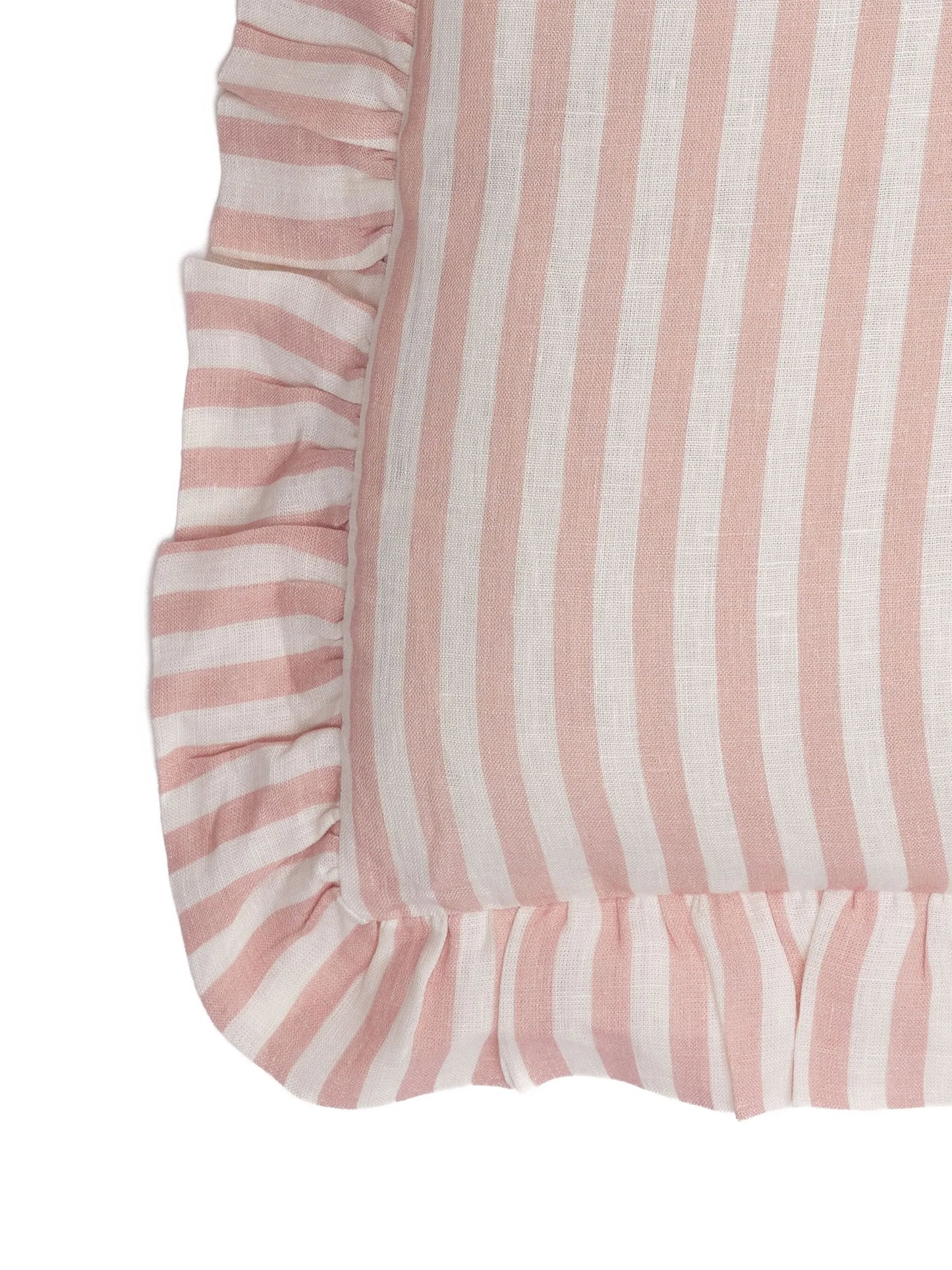 striped ruffled cushion cover (45x45cm)