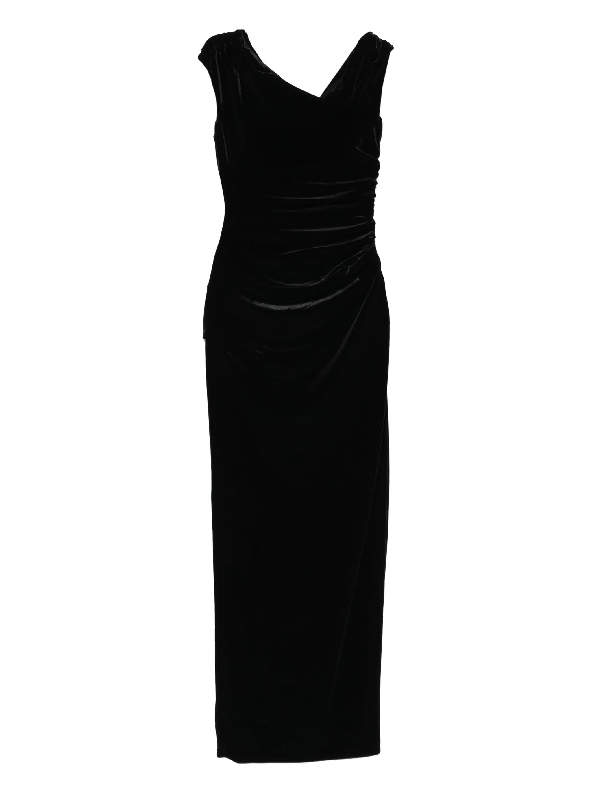 Ettore draped velvet dress