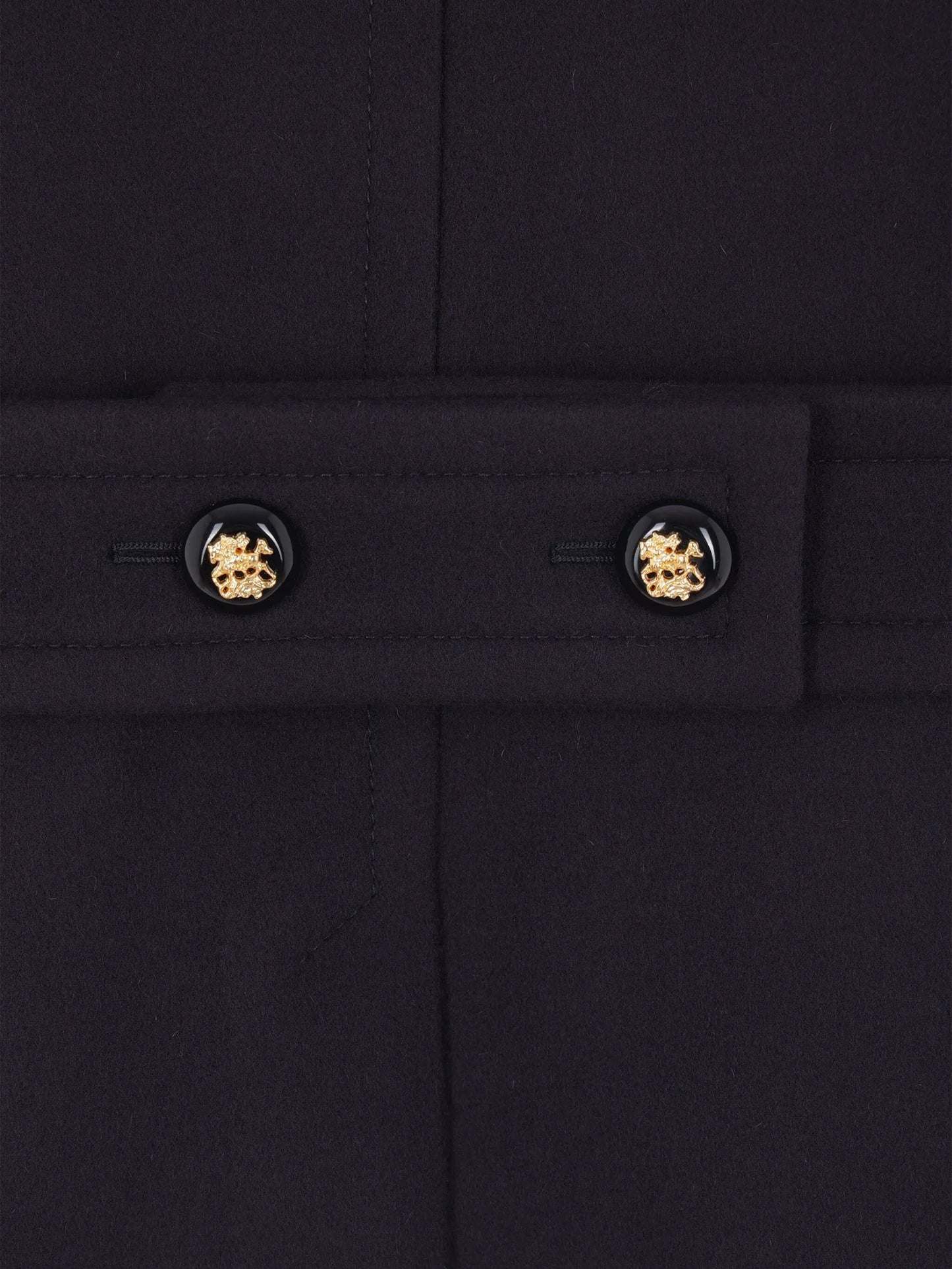 double-breasted wool peacoat