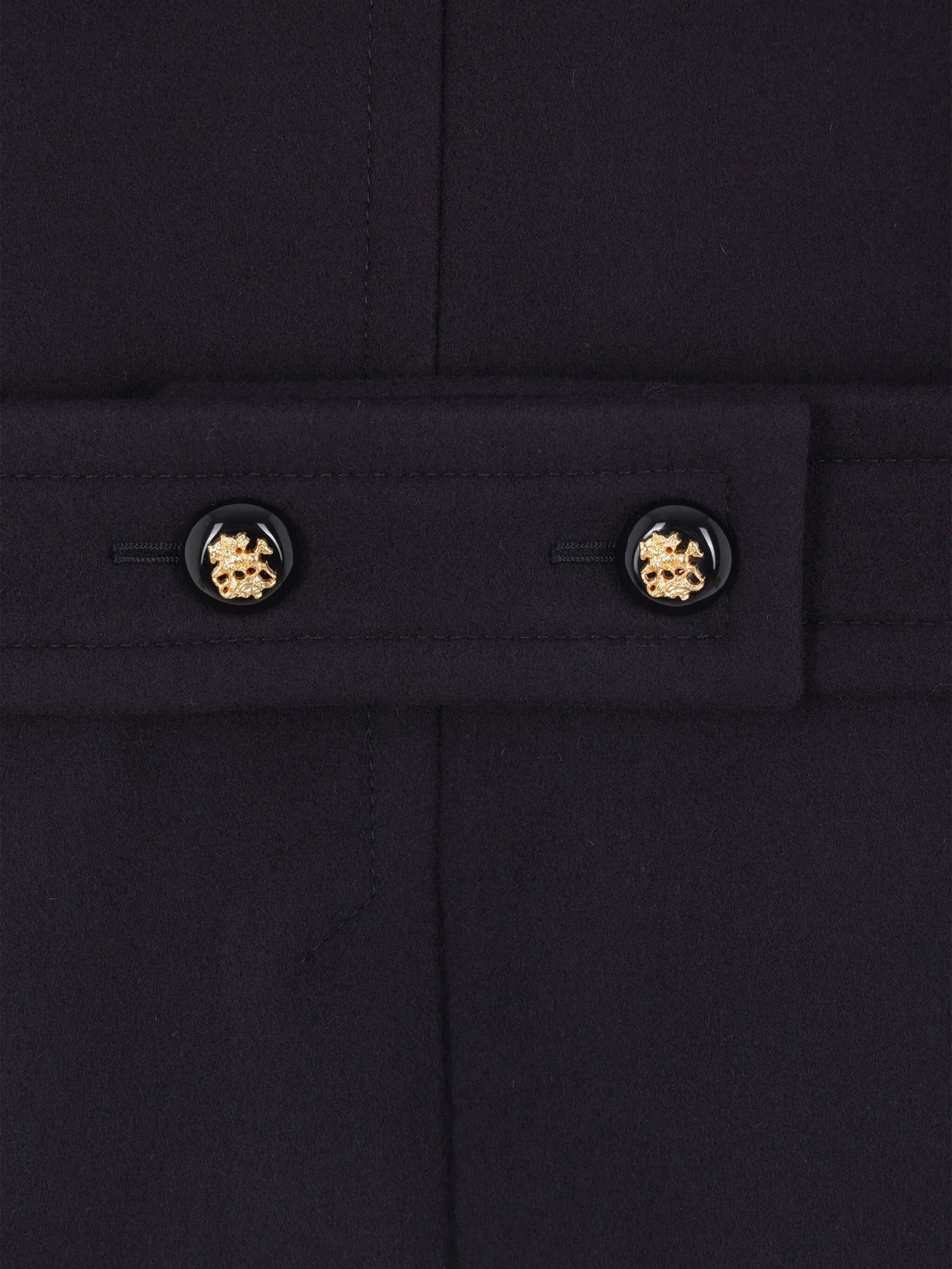 double-breasted wool peacoat