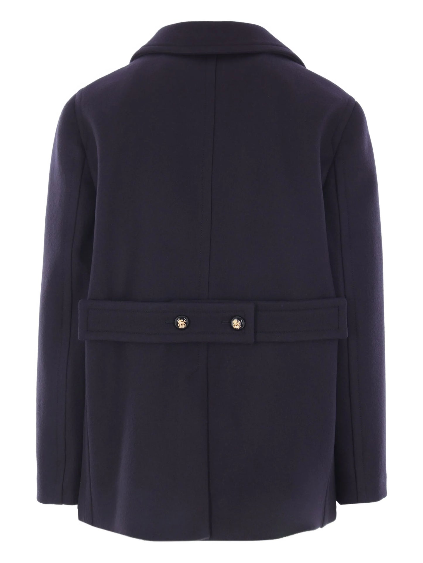 double-breasted wool peacoat