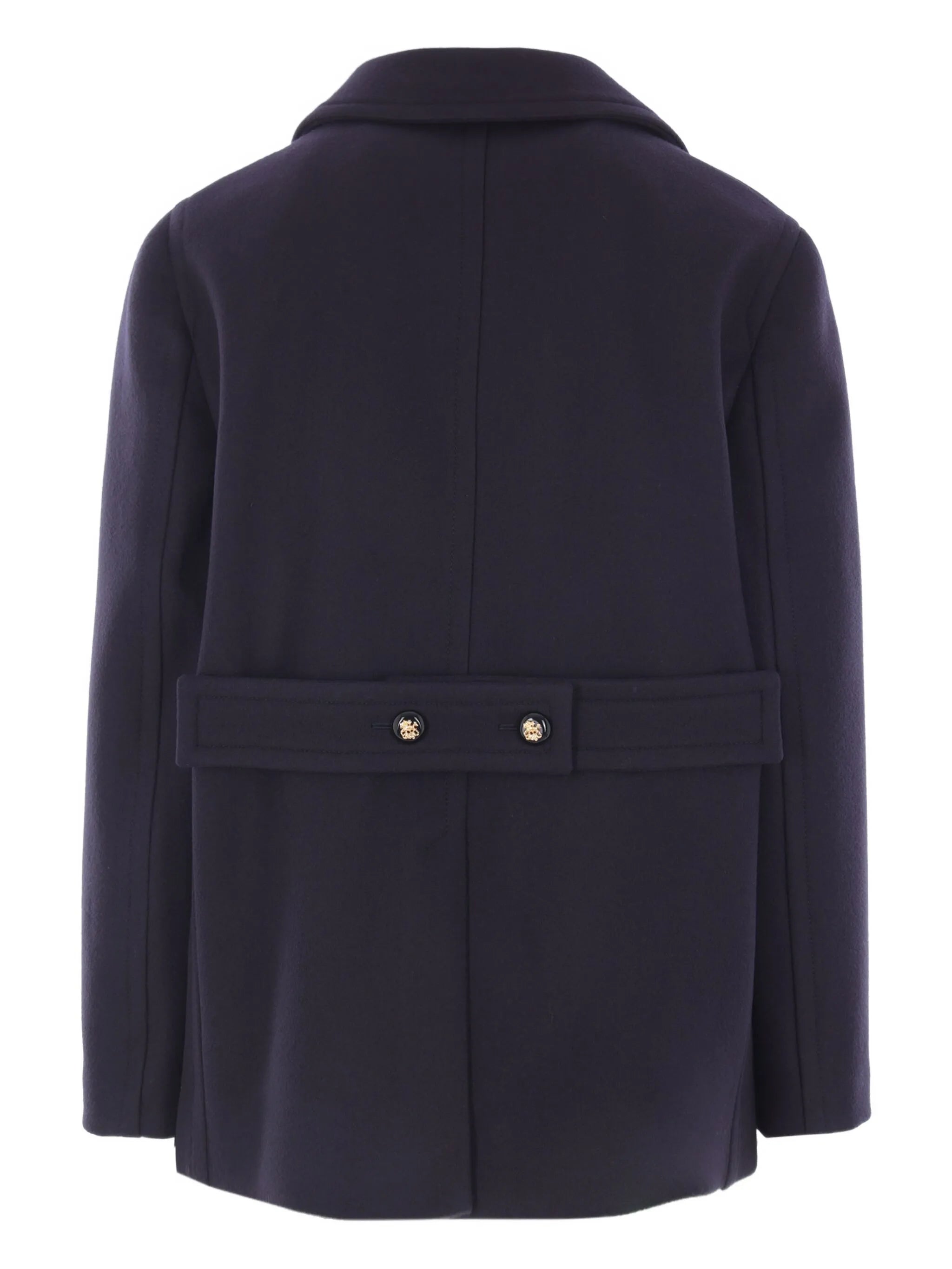 double-breasted wool peacoat