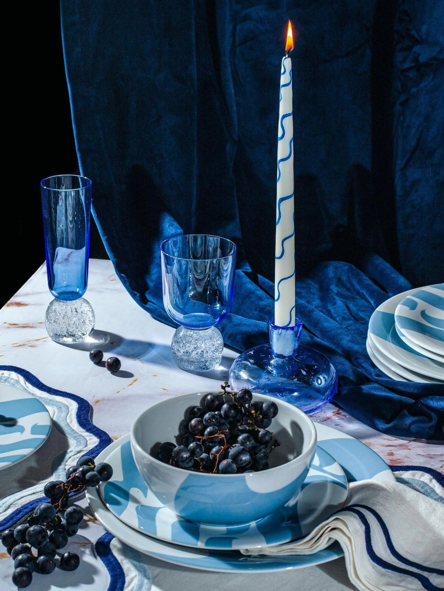 colourblock wave cereal bowls (set of four)