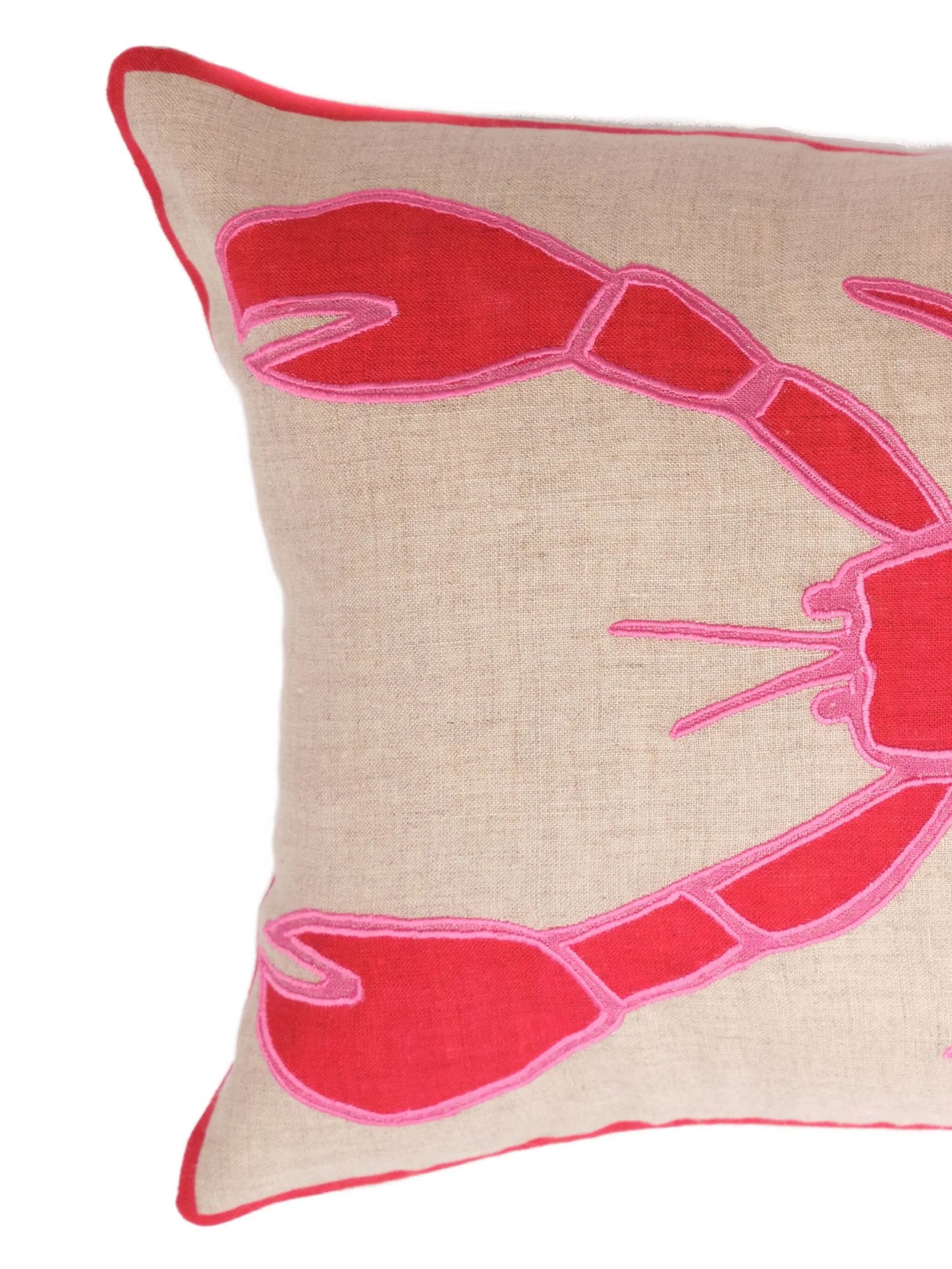 Lobster linen cushion cover