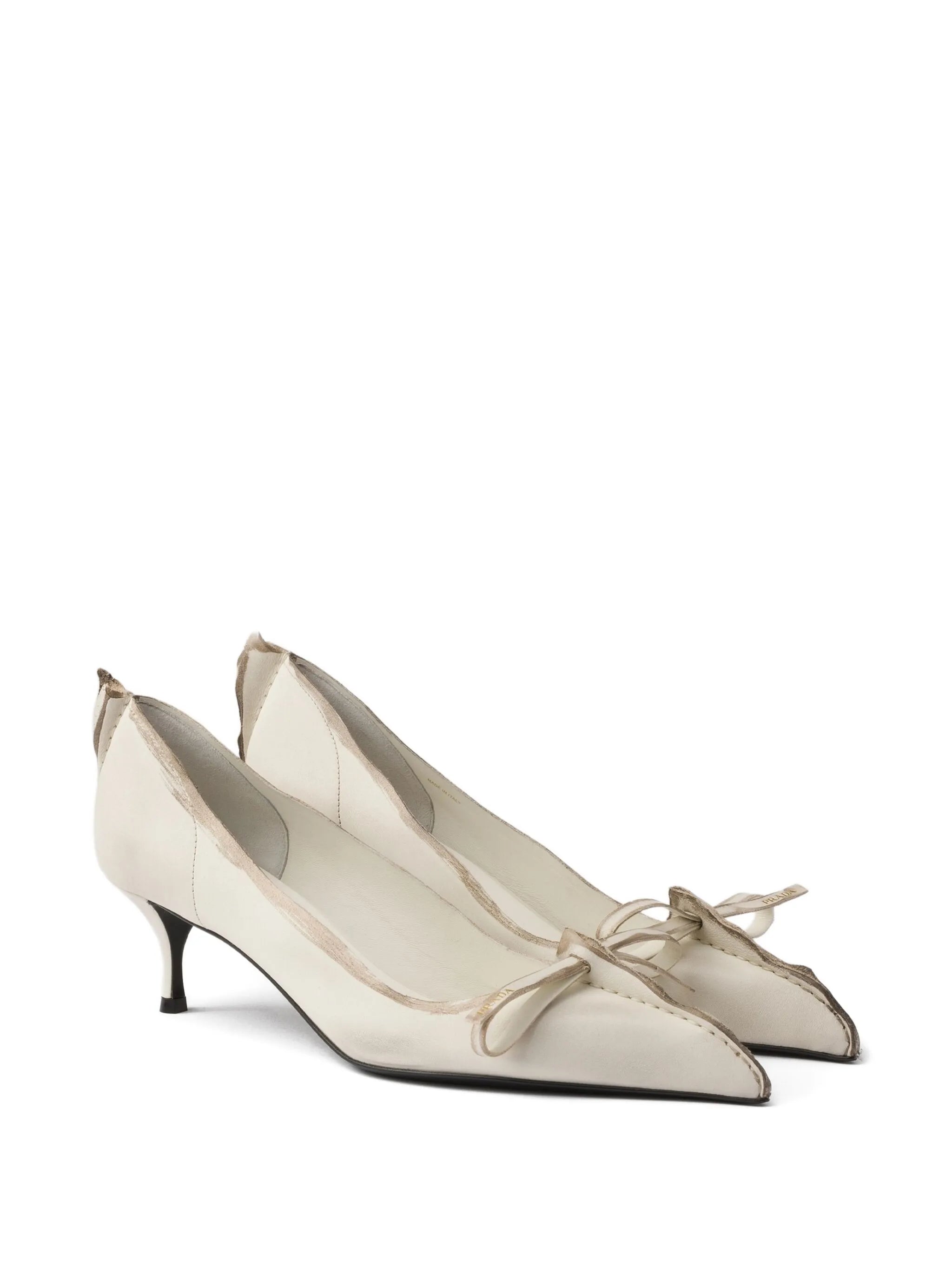 55mm Antiqued leather pumps