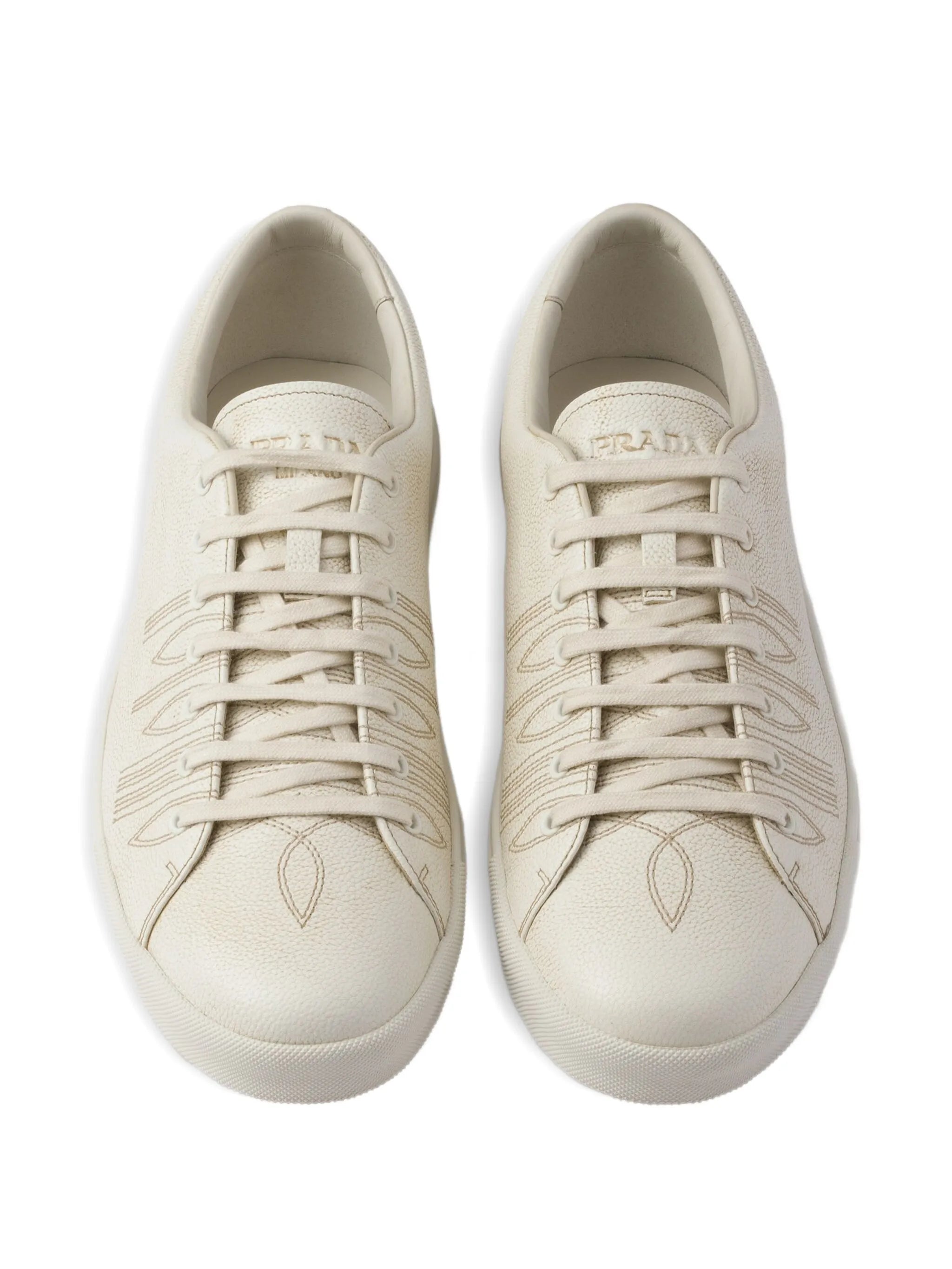 distressed leather sneakers