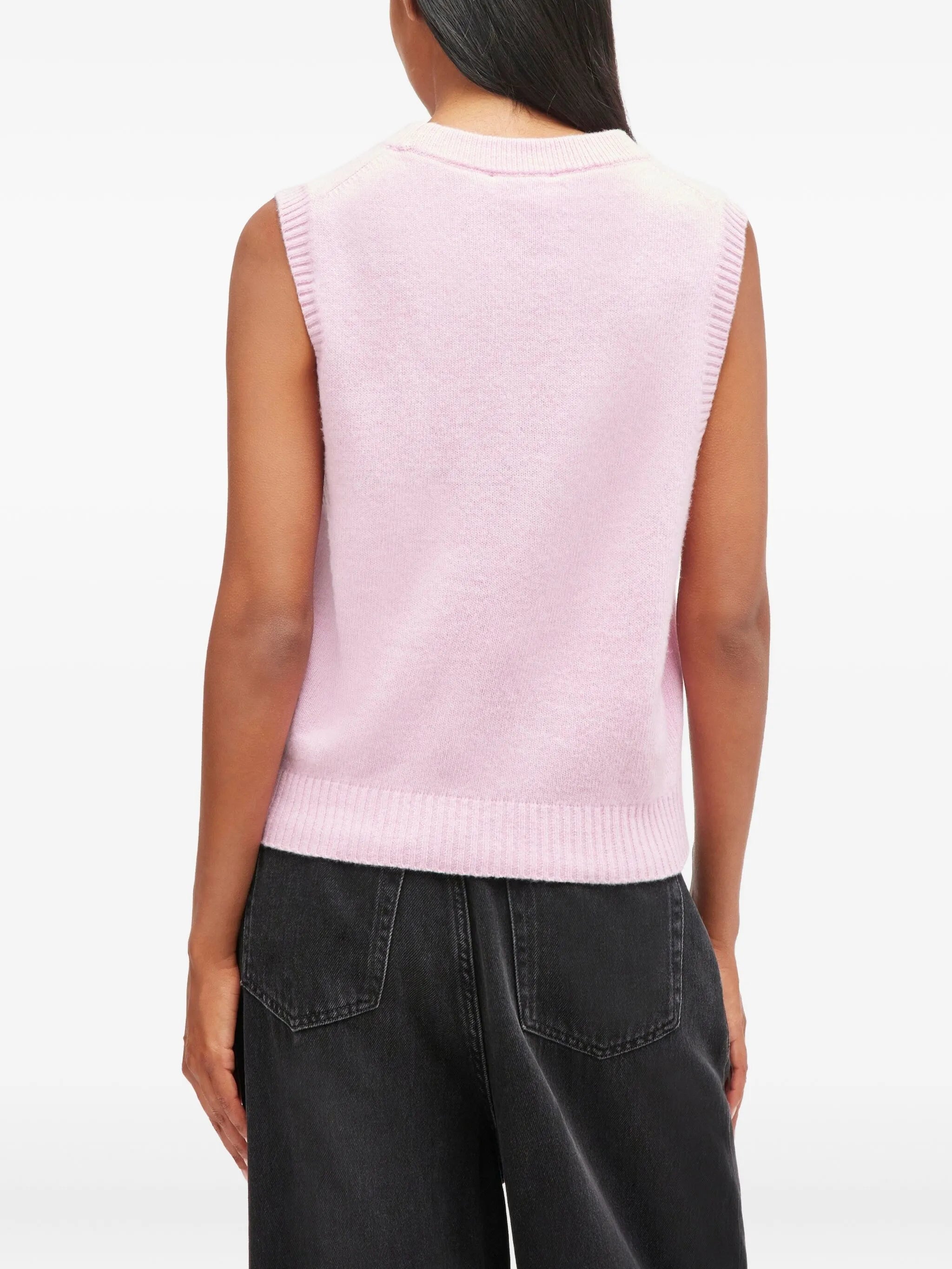 Puppy logo sleeveless knit vest