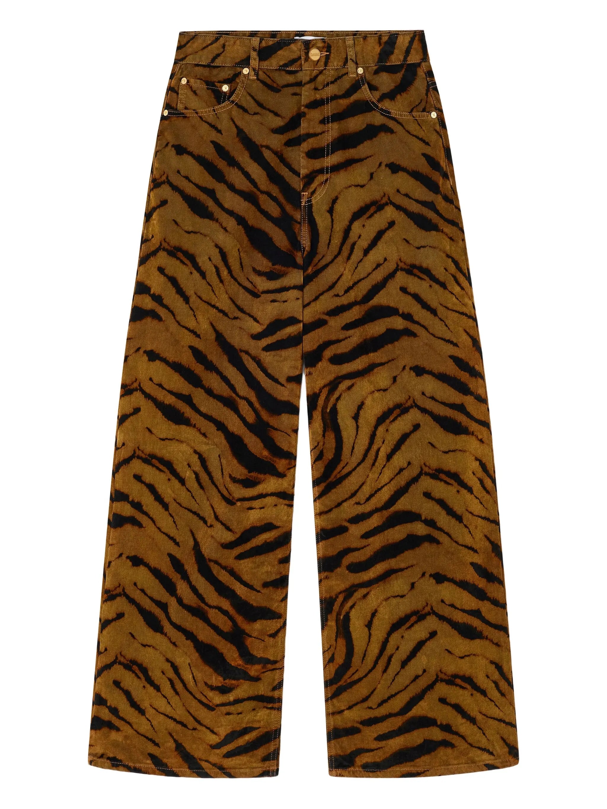 tiger-stripe jeans