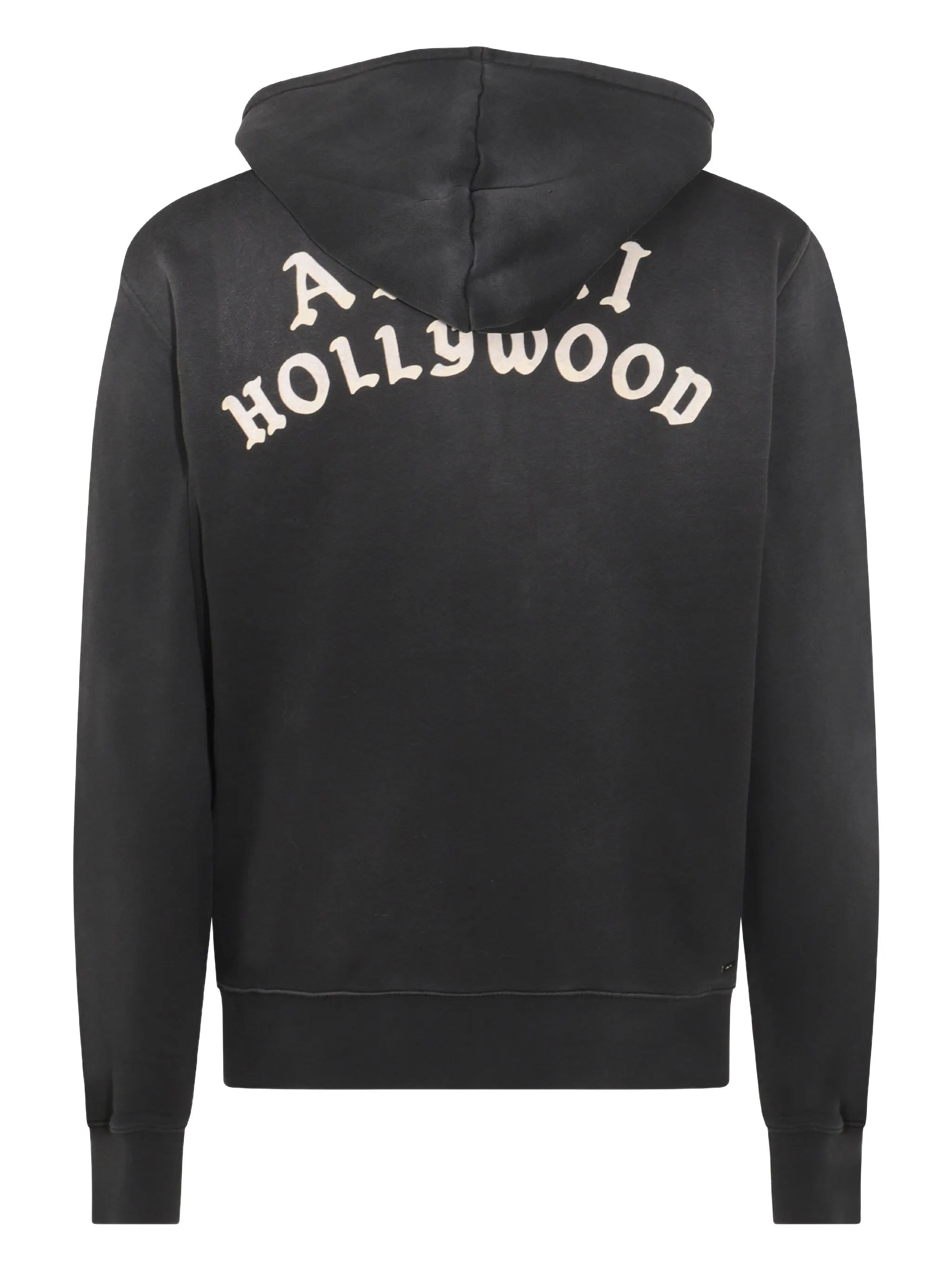 Hollywood-embellished zip-up hoodie