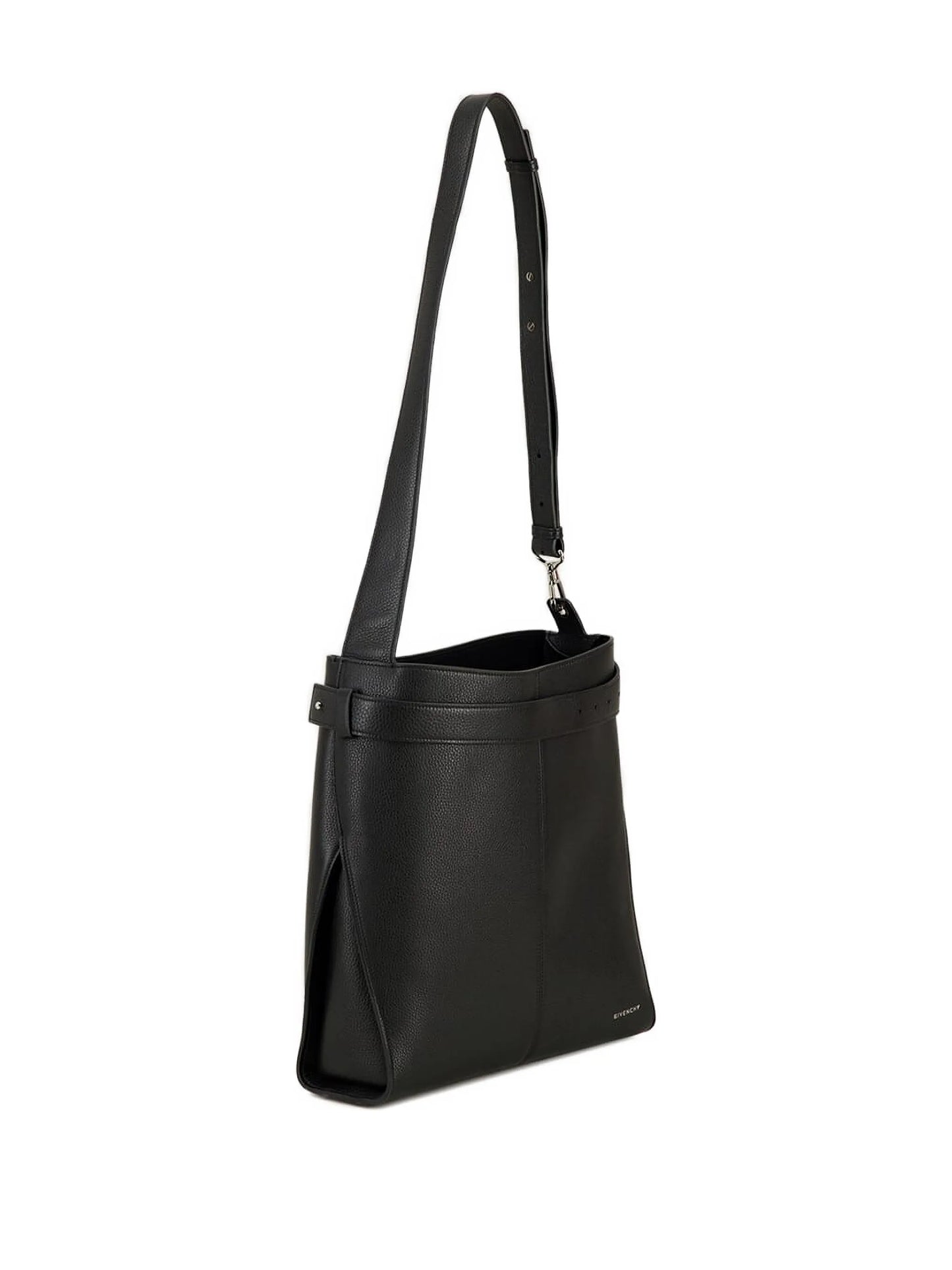 medium belted grained-leather shoulder bag