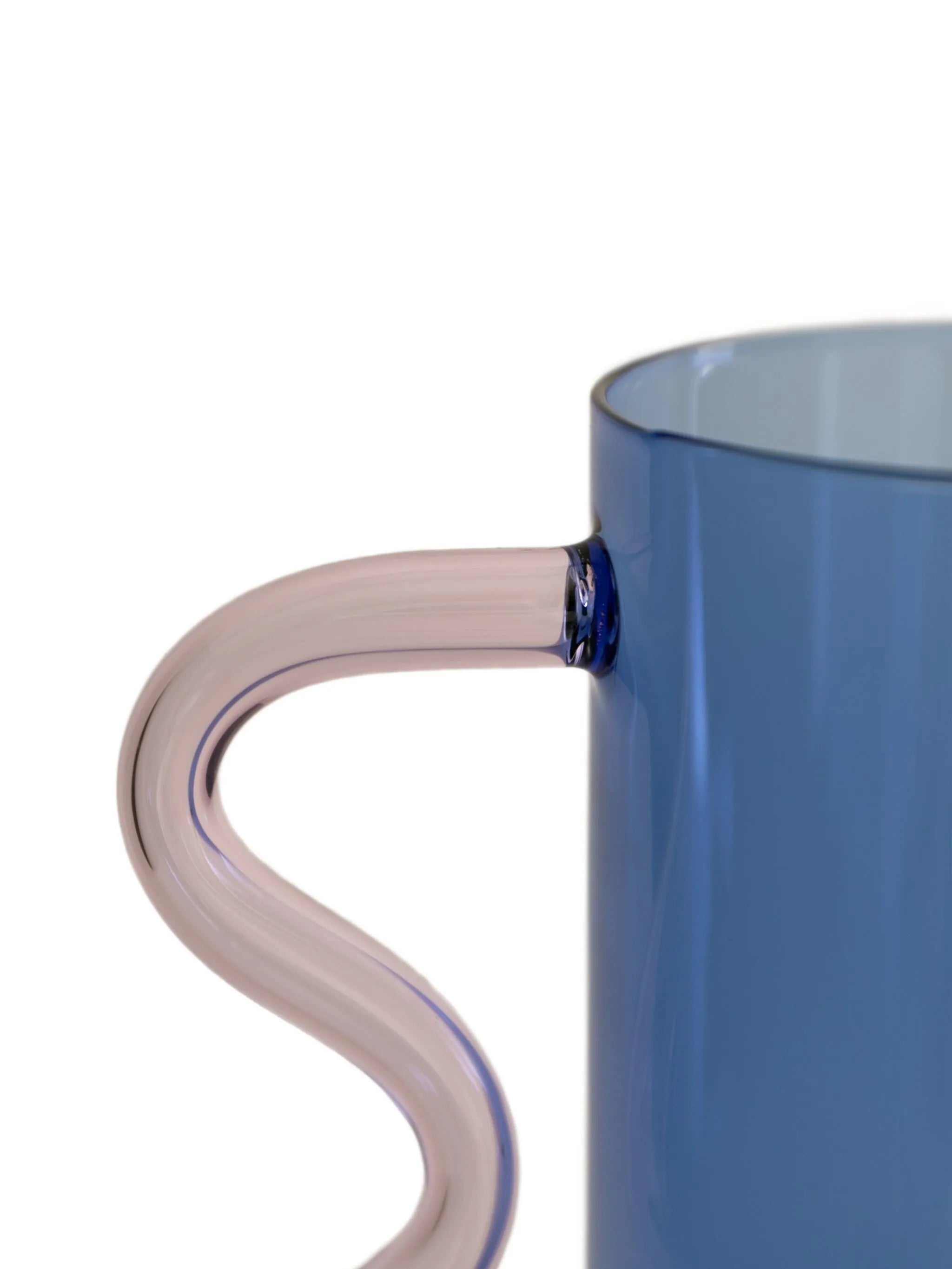 wave-handle glass pitcher