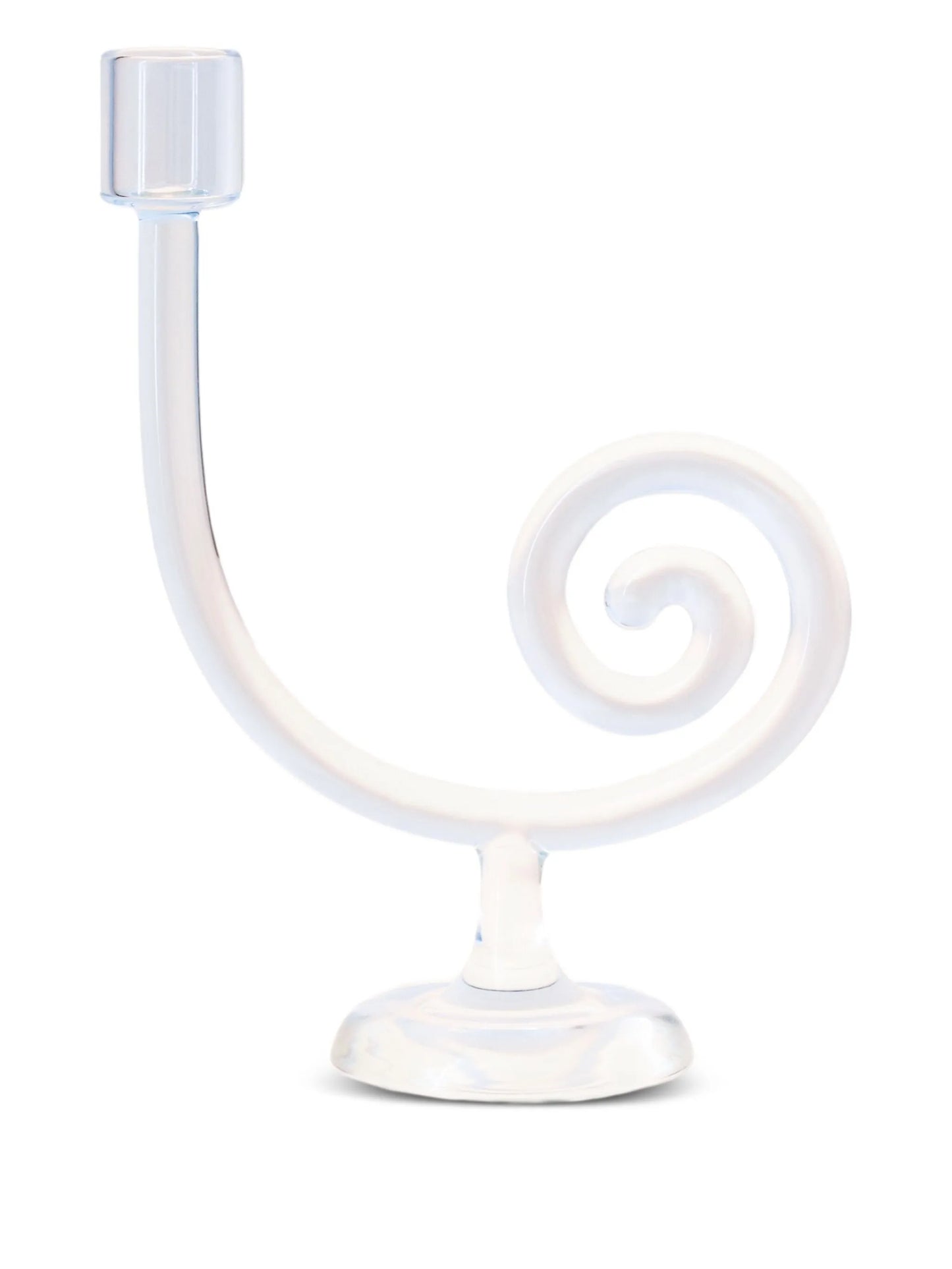 spiral glass candle holder