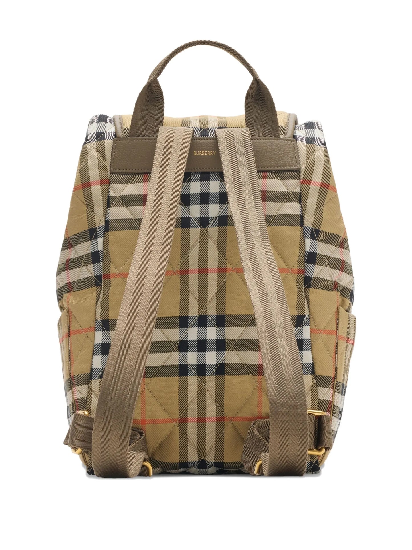 Horseshoe checked-pattern backpack