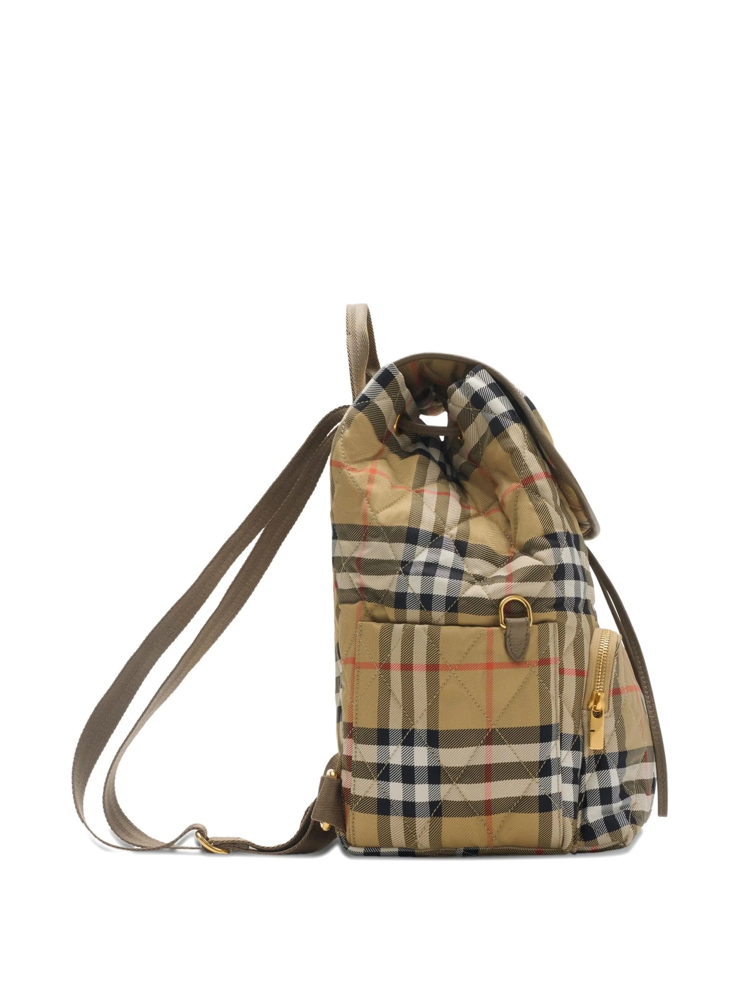 Horseshoe checked-pattern backpack