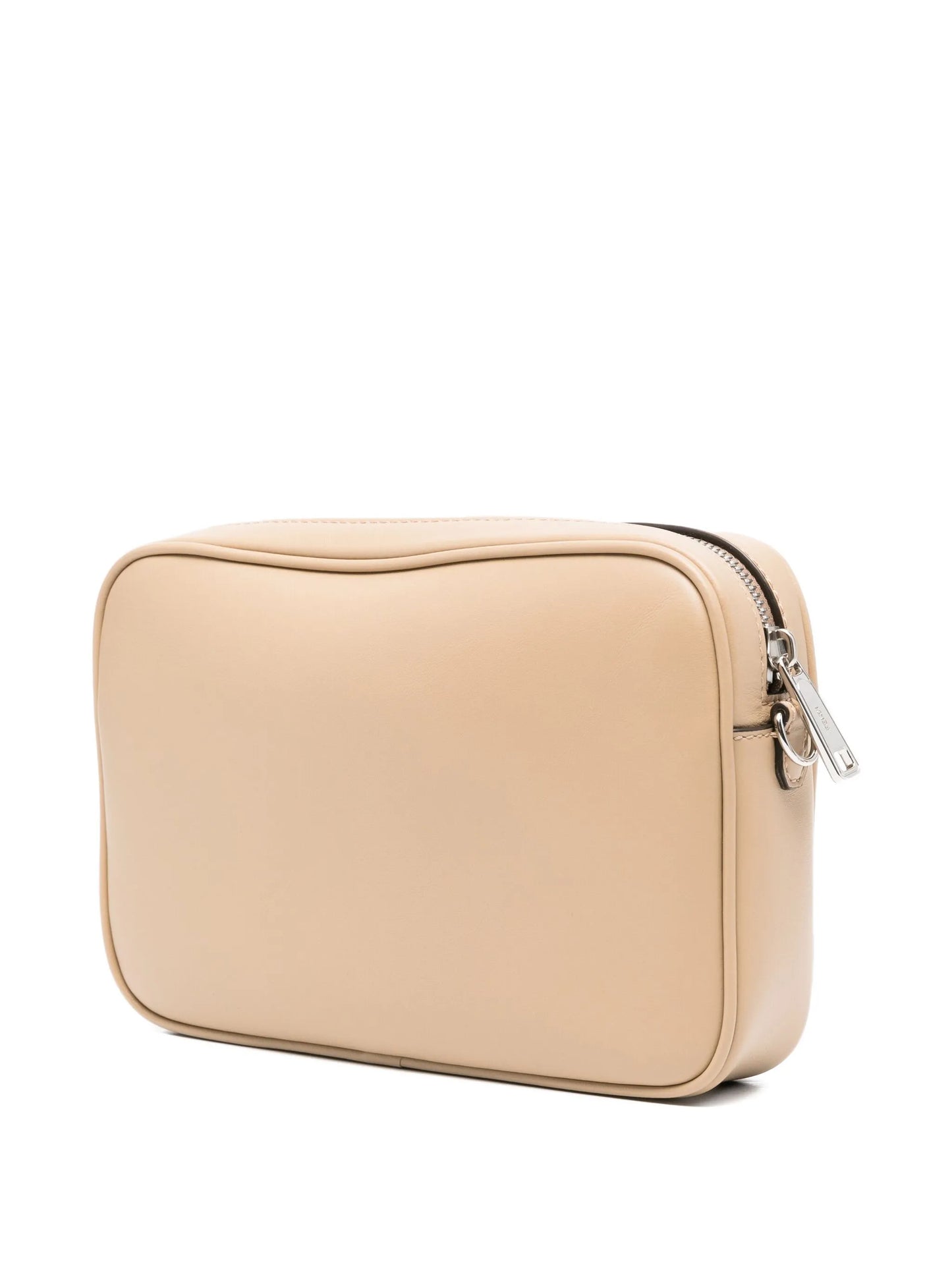 monogram-panel leather messenger bag