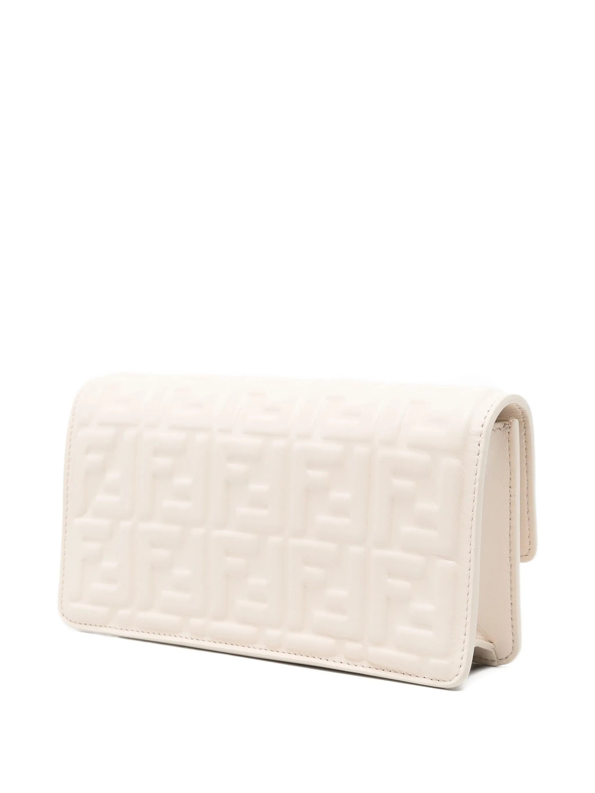 Baguette logo-plaque quilted clutch bag