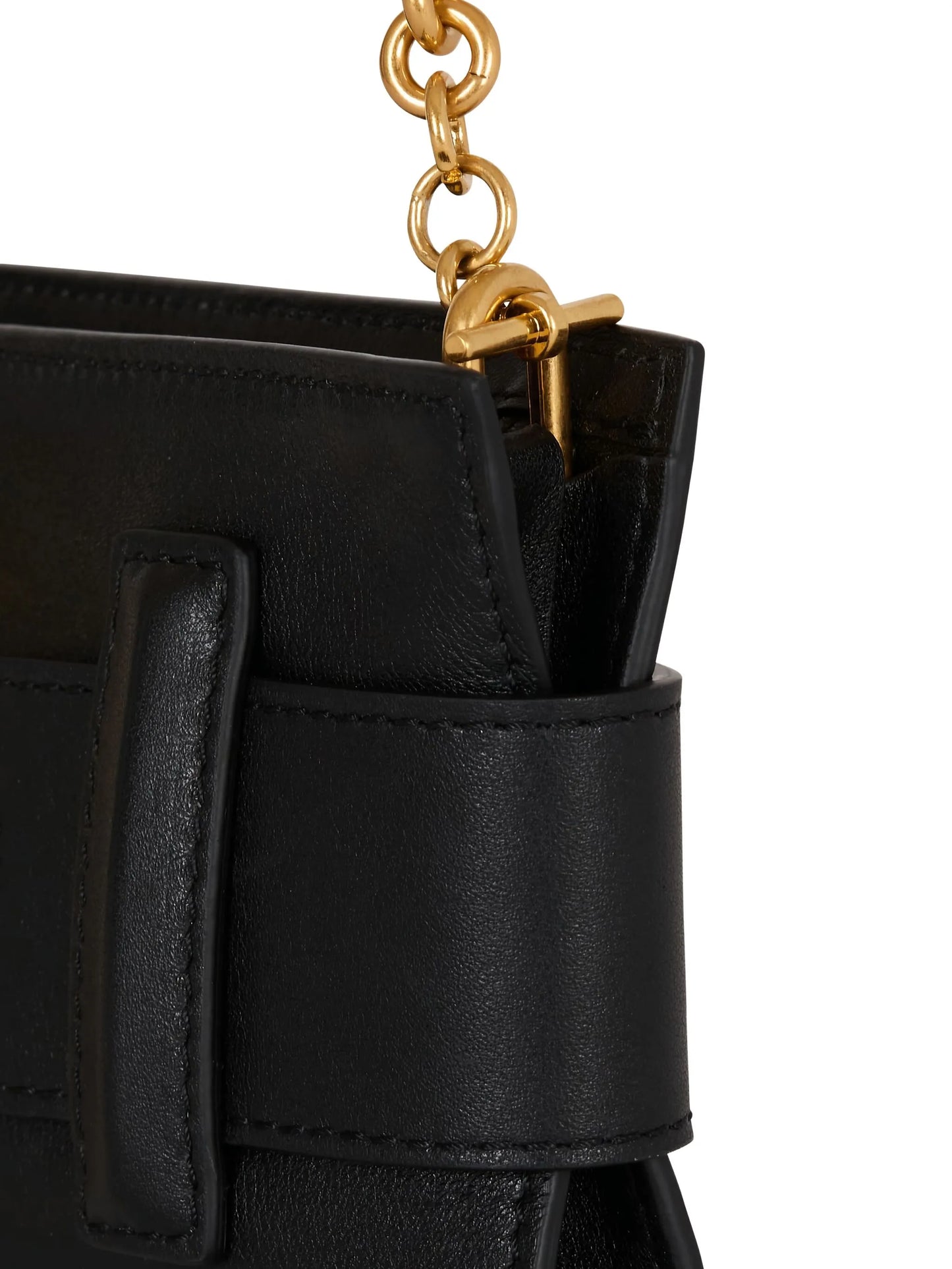 Anthem buckle-detail calfskin-leather clutch