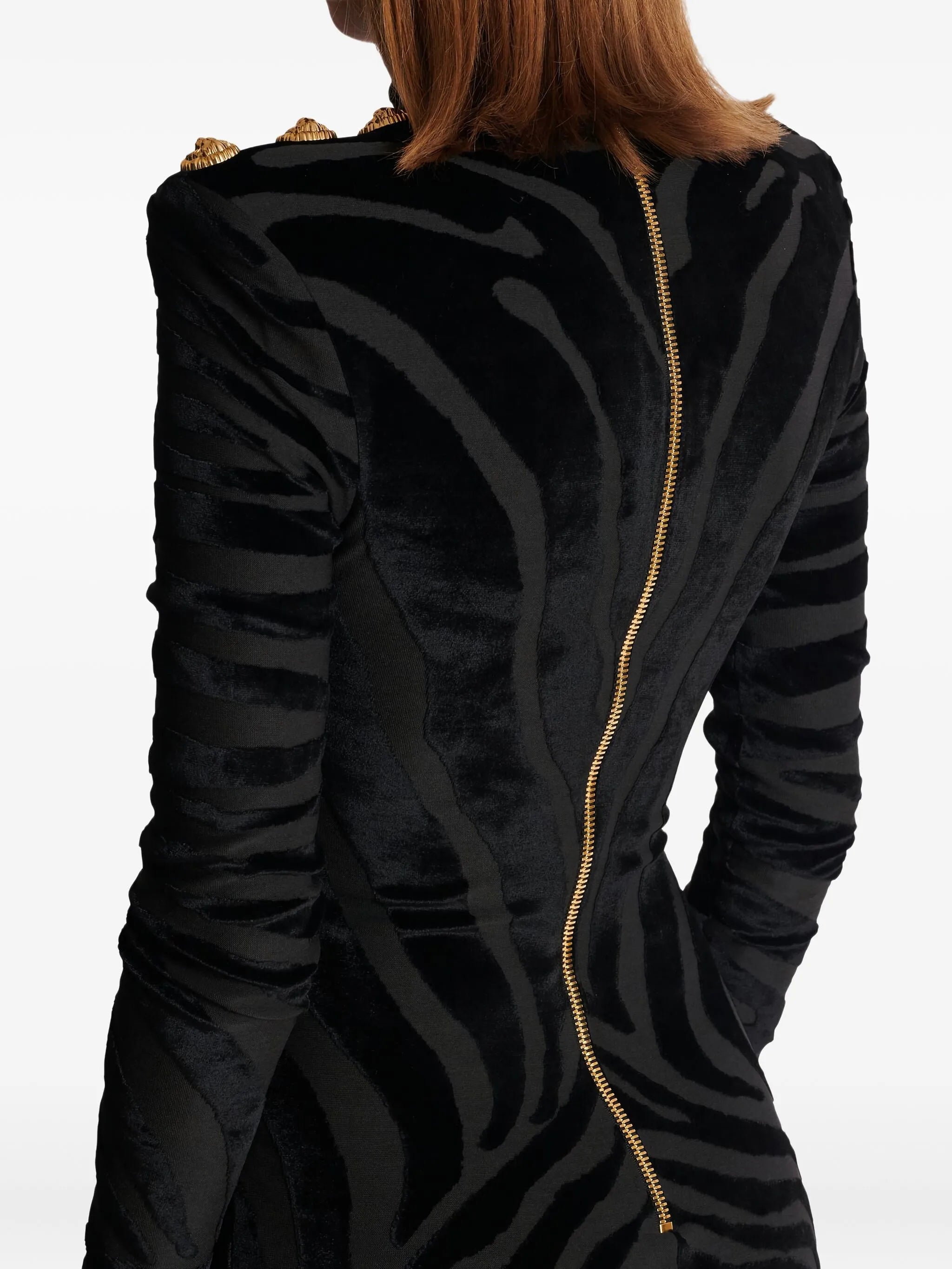 zebra-print midi dress