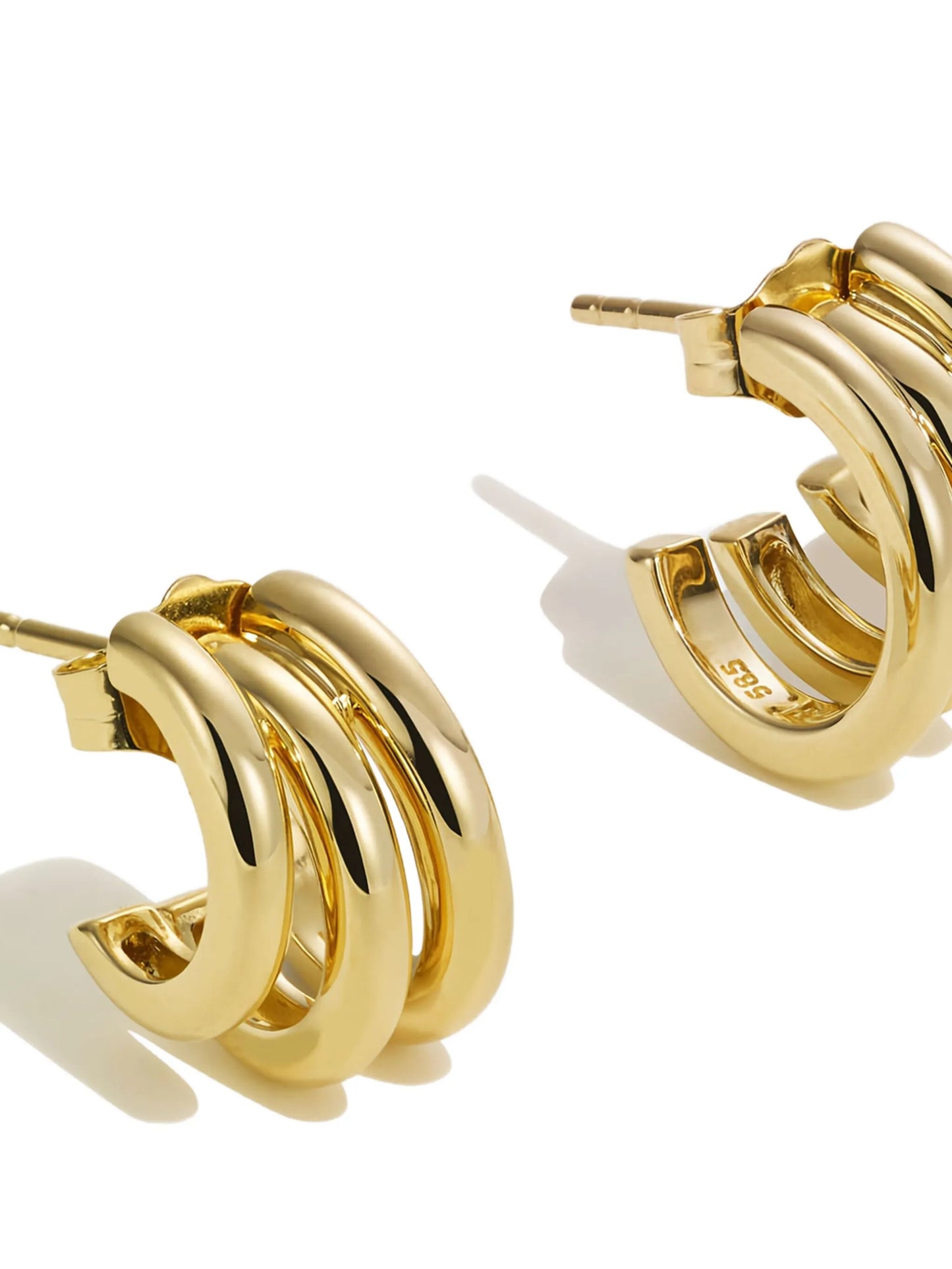 14CT gold stack earrings