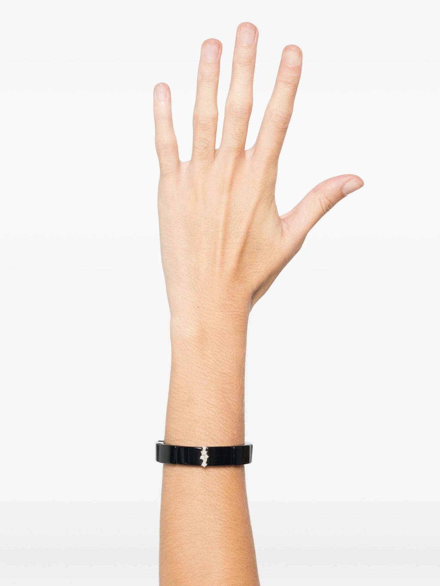 14K yellow gold diamond and onyx bracelet