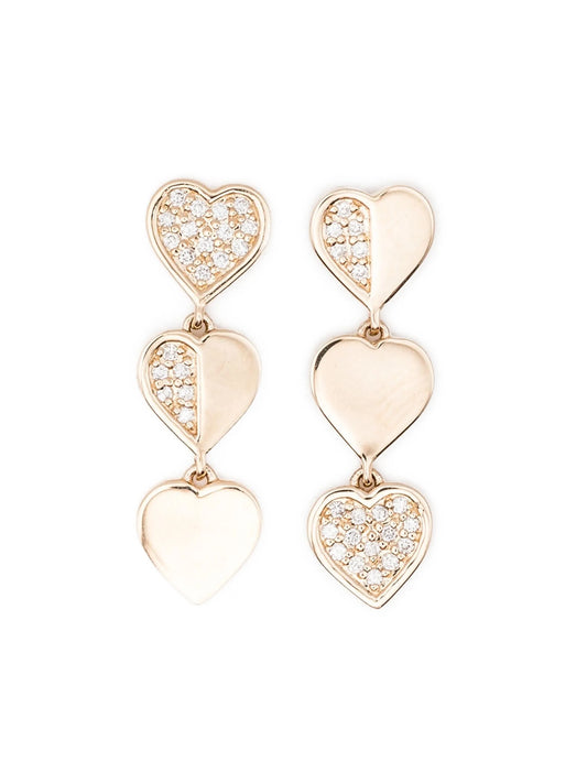 14K yellow gold Heart earrings