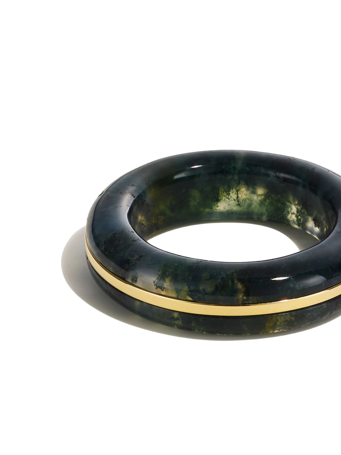 14K gold agate ring