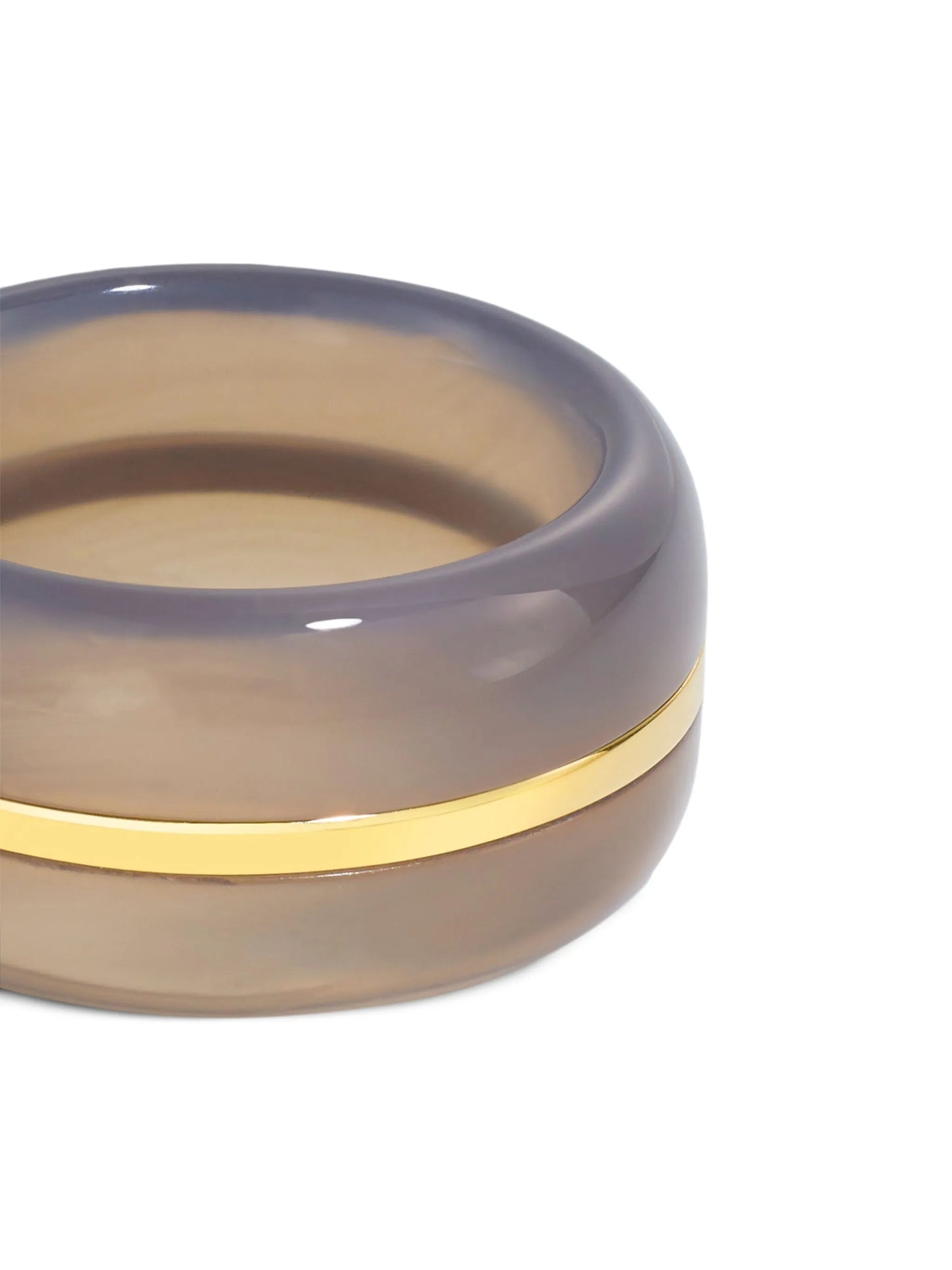 14K gold agate ring