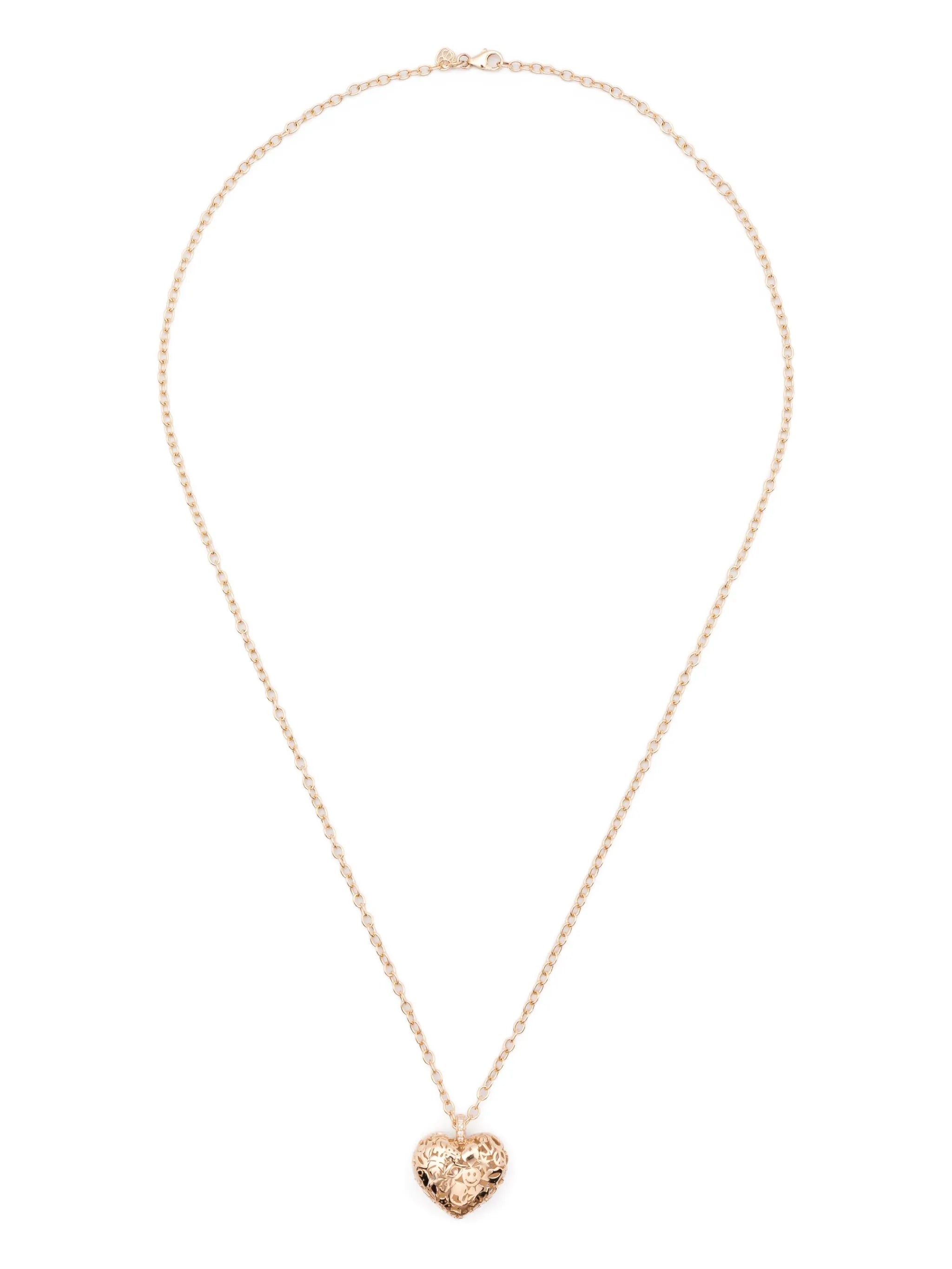 20K yellow gold Heart pendant necklace