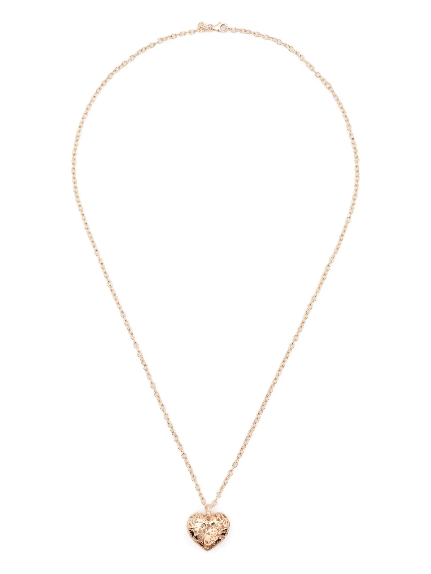 20K yellow gold Heart pendant necklace