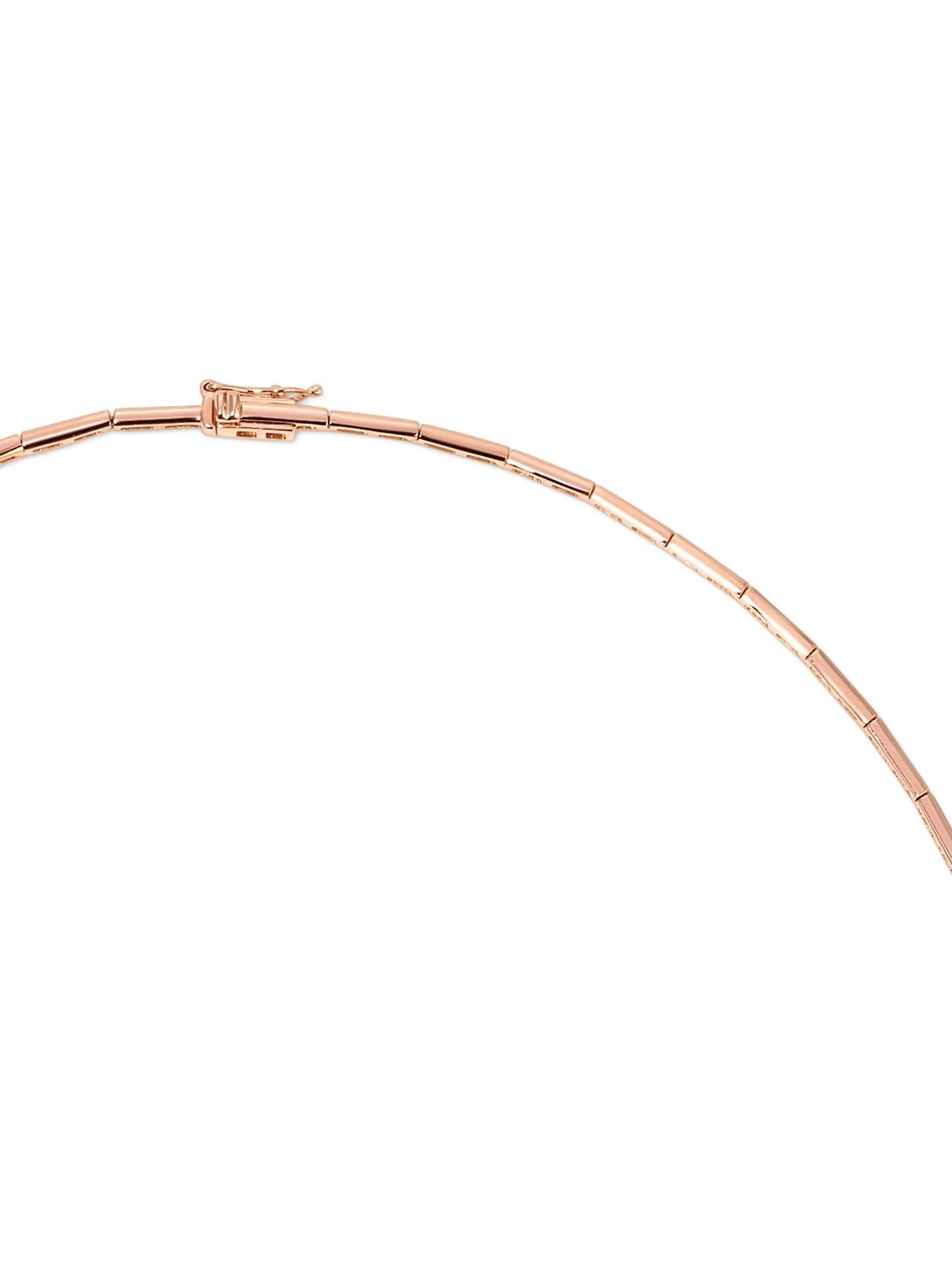 18K rose gold pink sapphire necklace