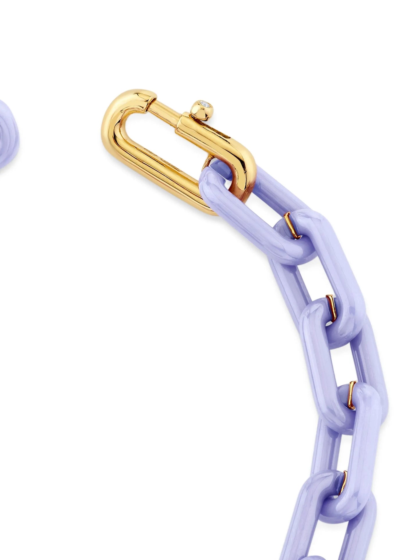 18K yellow gold cable-link diamond bracelet