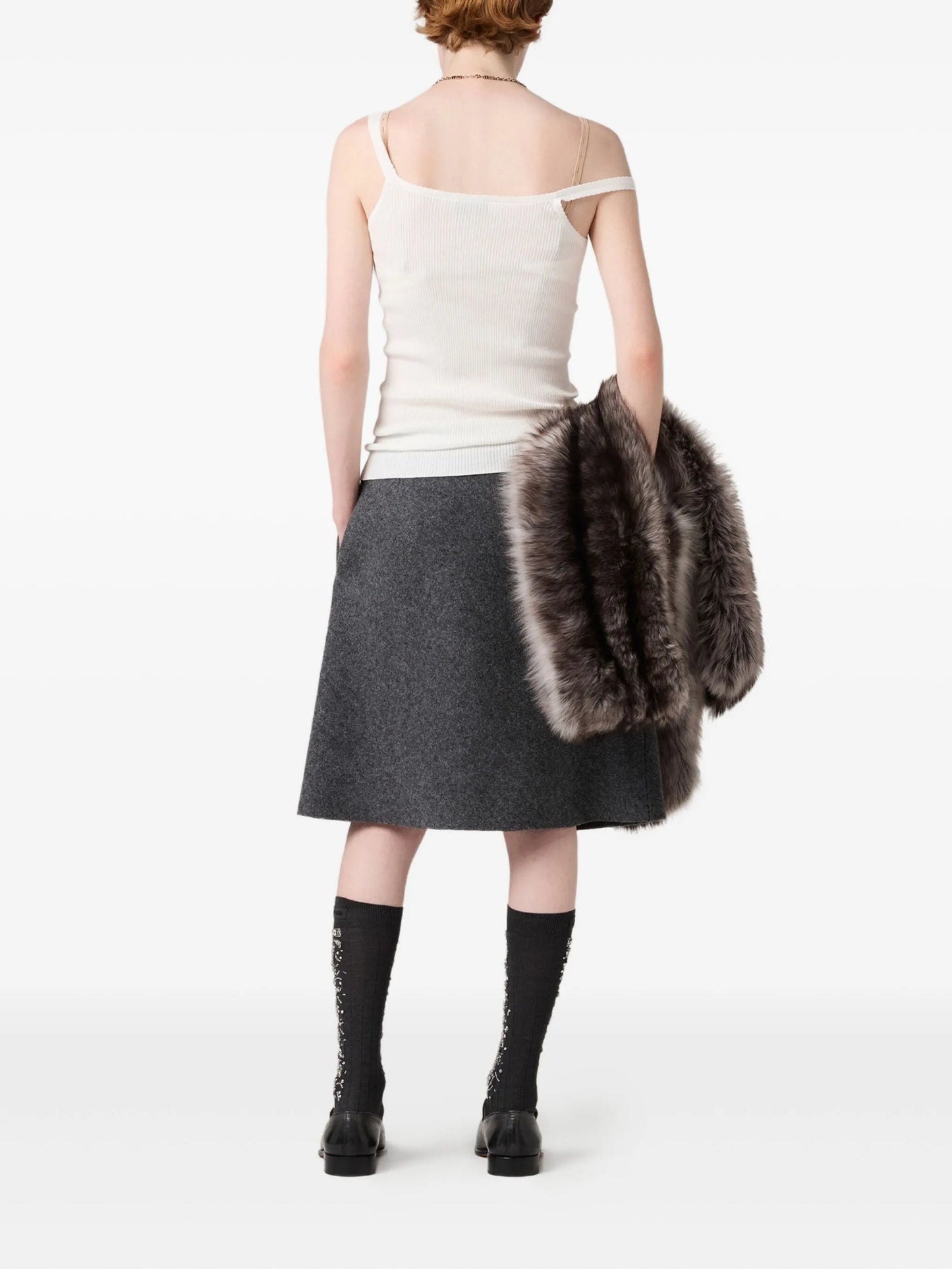 ribbed-knit top