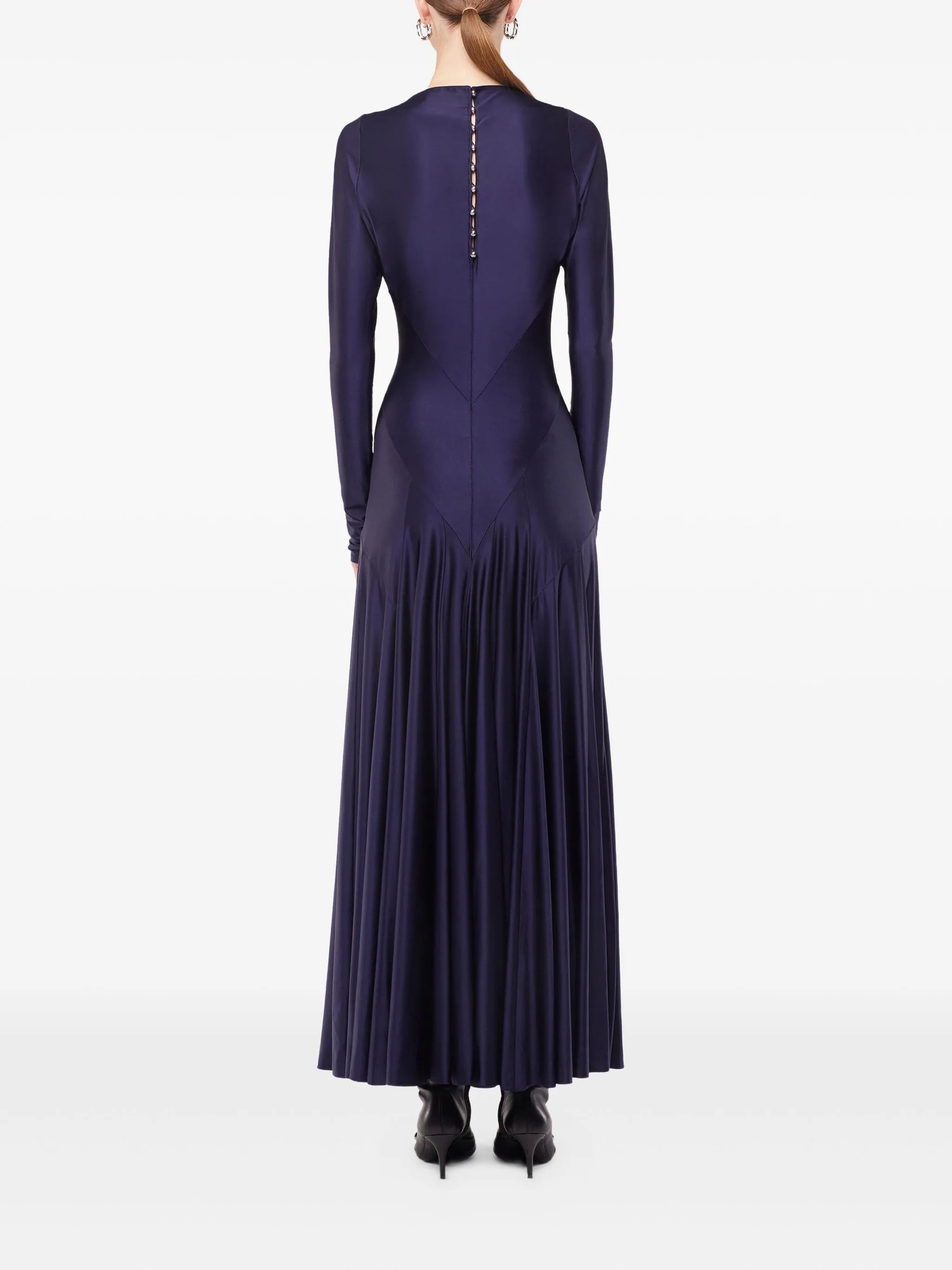 boat-neck midi dress